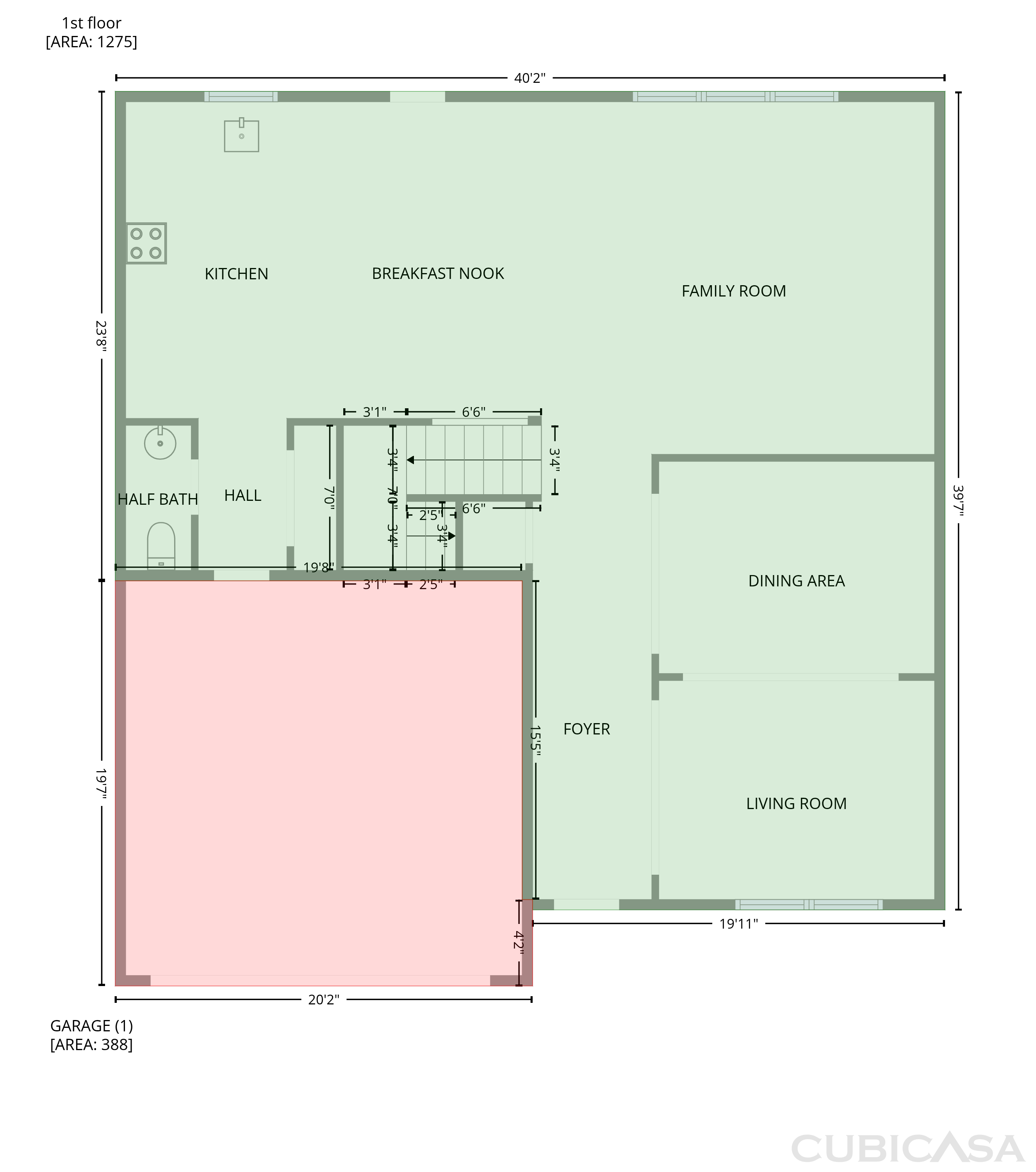Main Floor of 3423 Anita Glen Dr, Greensboro, NC