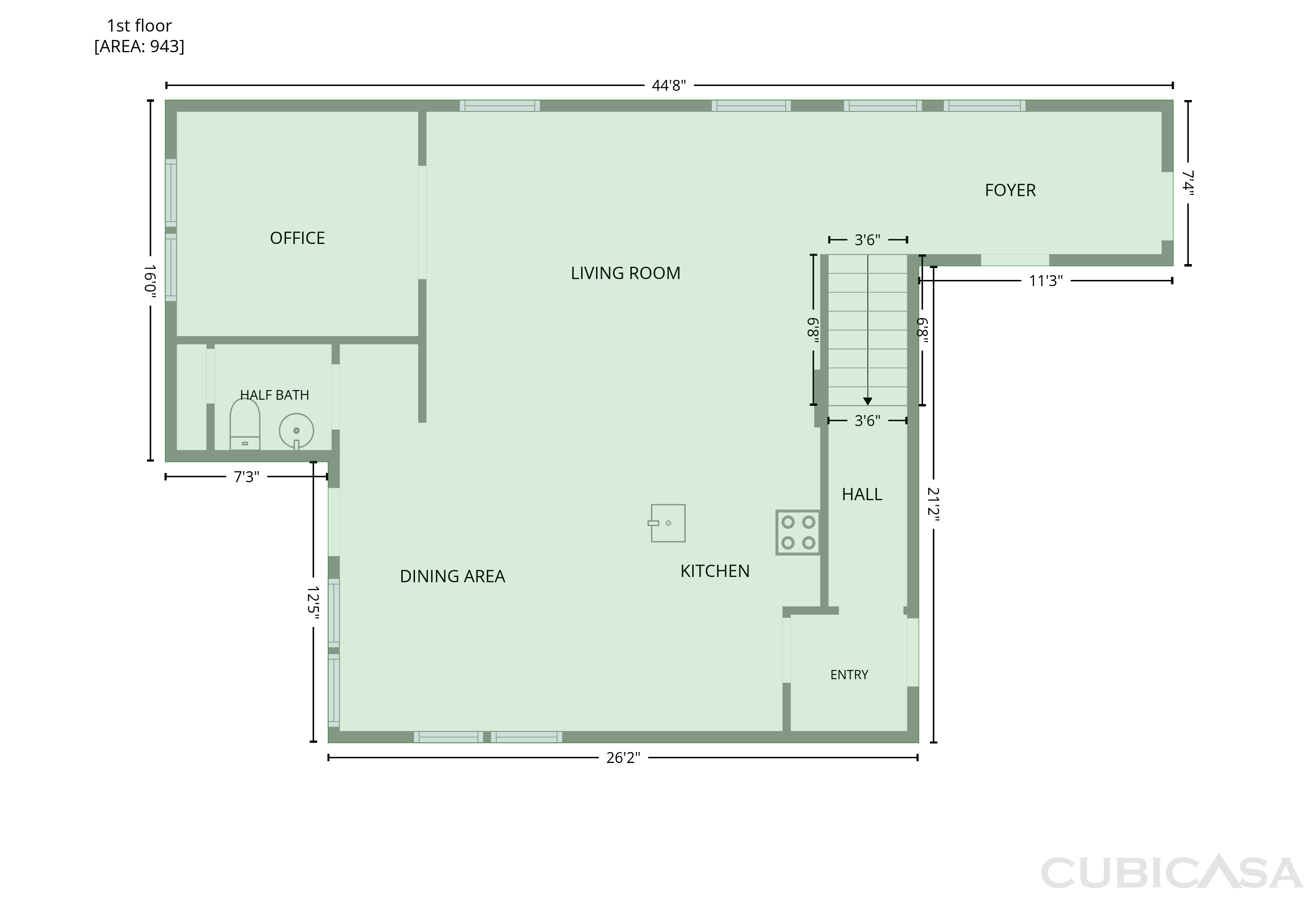 Main Floor of 124 Crescent St, Georgetown, TX