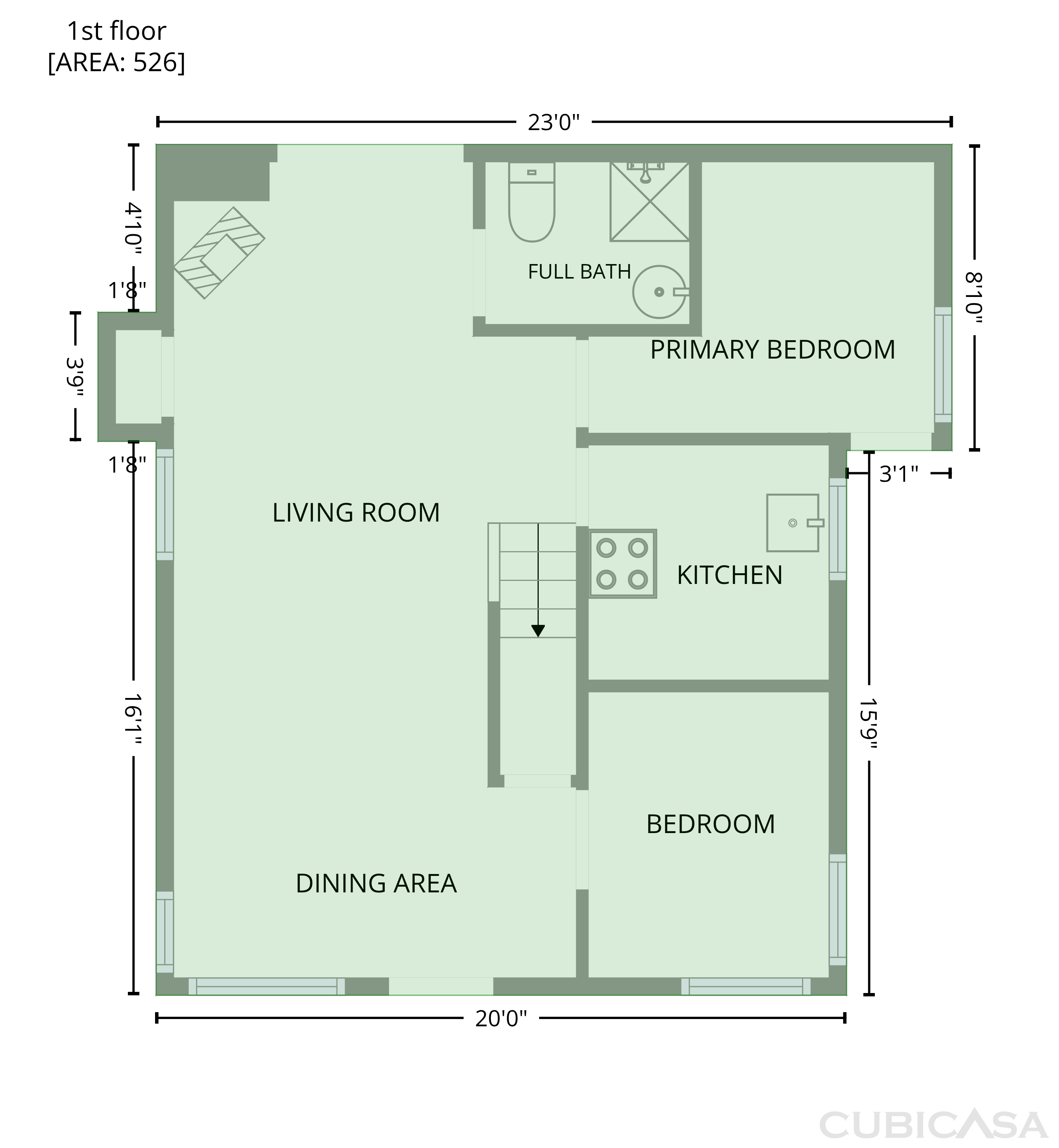 Main Floor of 23679 Hillside Dr, Crestline, CA