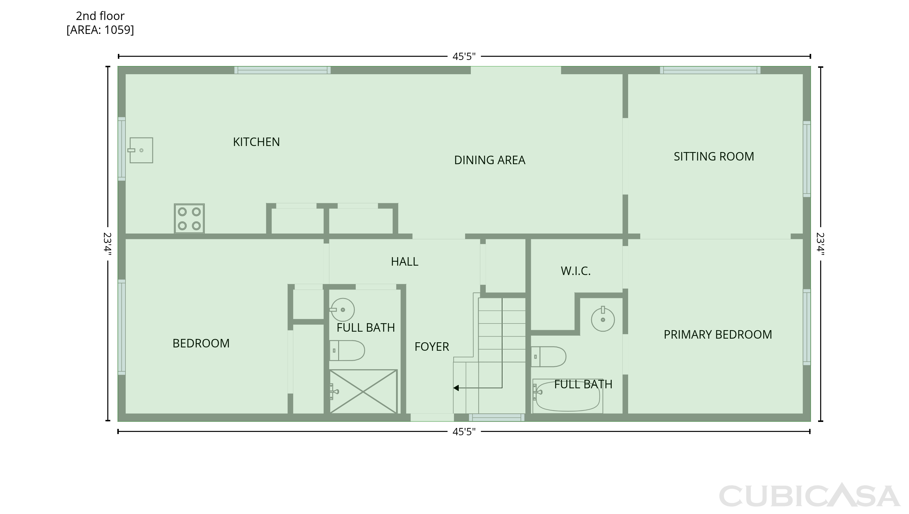 Second Floor of 3630 Creekview Cir, Atlanta, GA