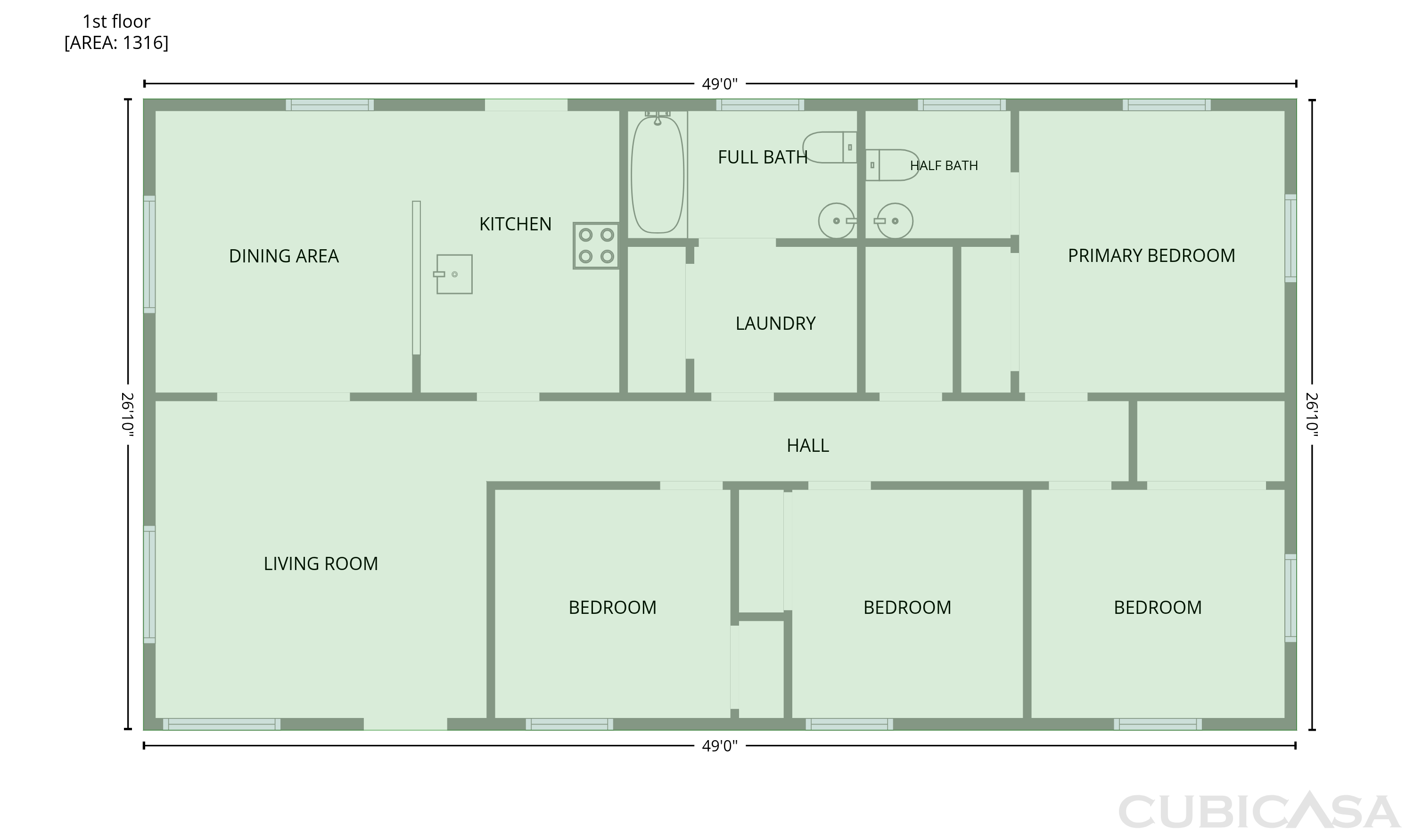 Main Floor of 1668 Oak Knoll Cir SE, Atlanta, GA