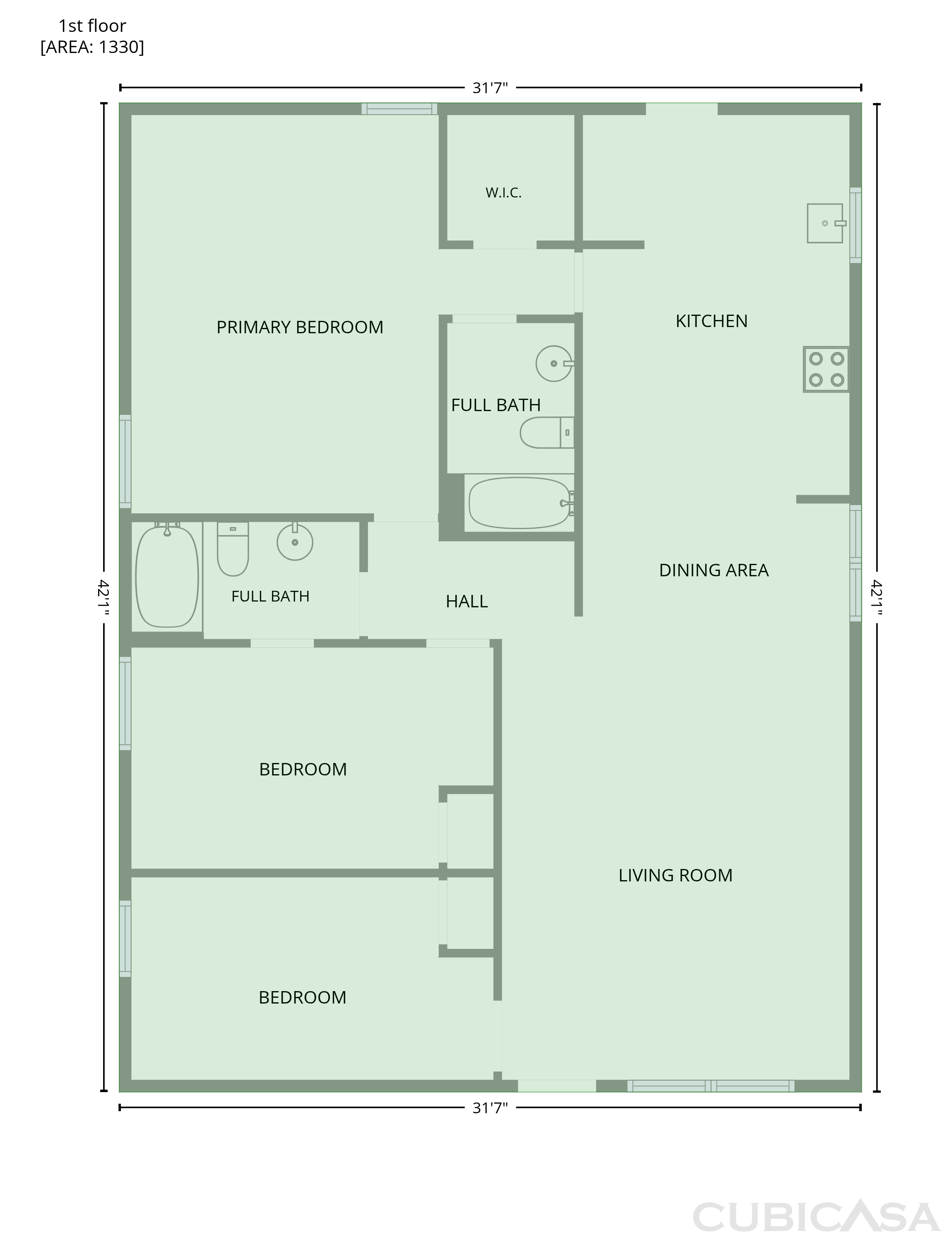 Main Floor of 1724 Burgin Ave, Birmingham, AL