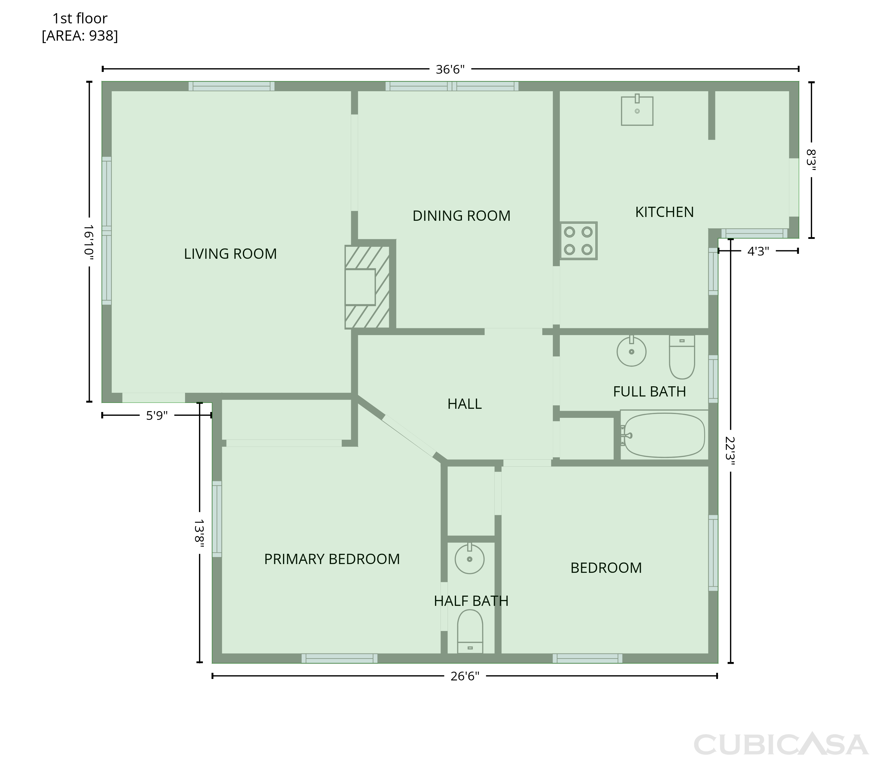 Main Floor of 4034 Green St, Jacksonville, FL