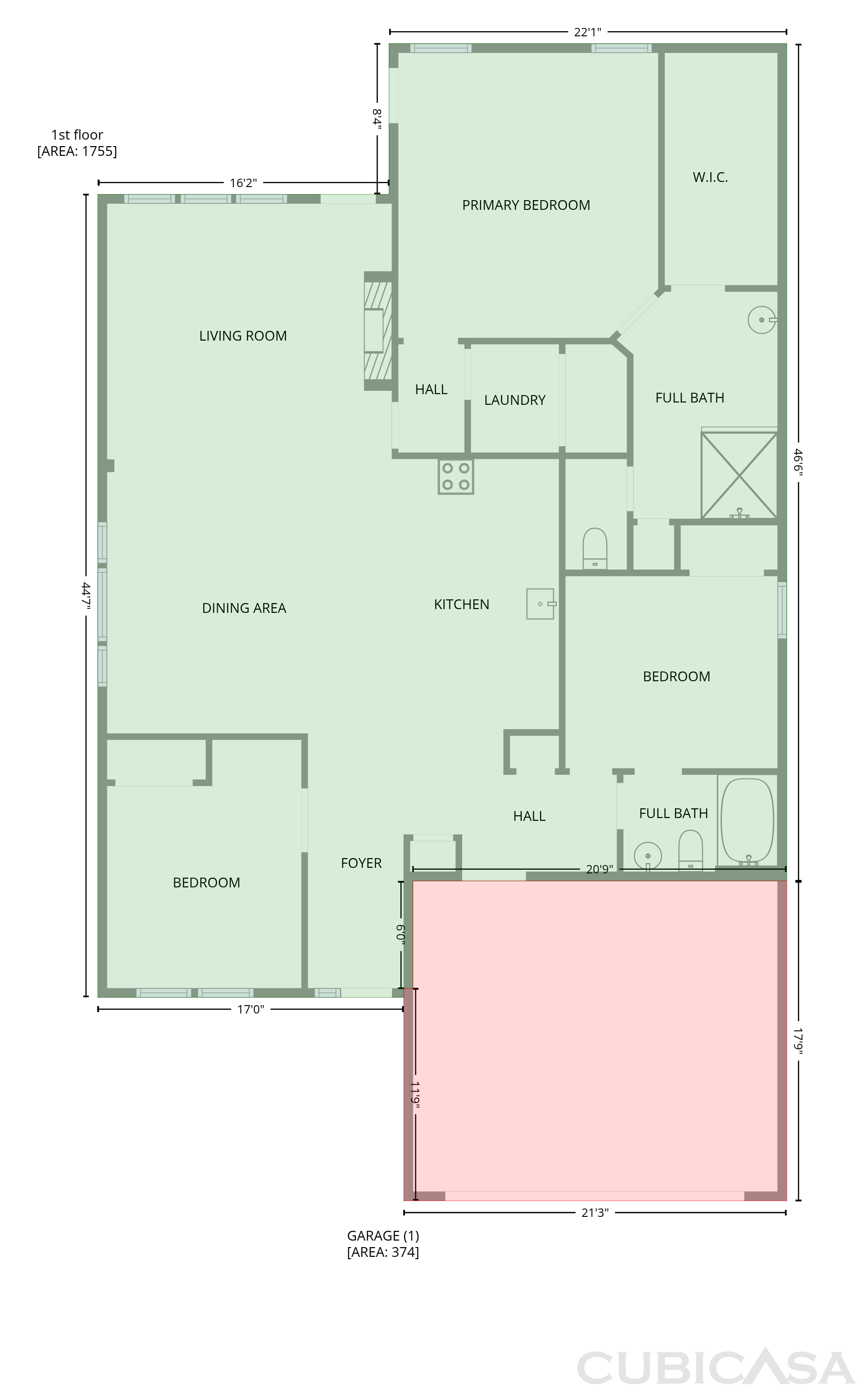 Main Floor of 210 Balsam Dr, Dallas, GA