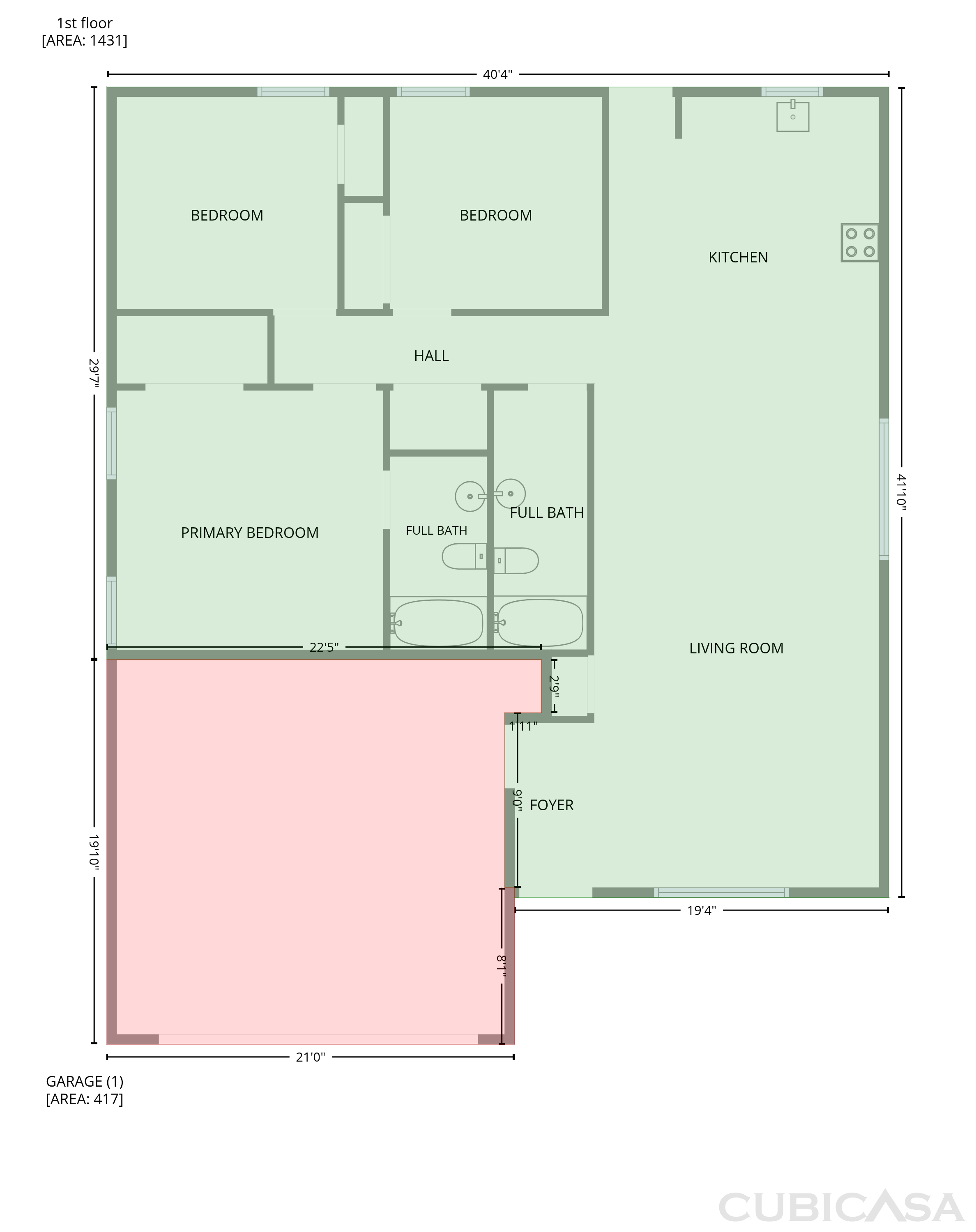 Main Floor of 619 E Arlington Ave, Fort Worth, TX