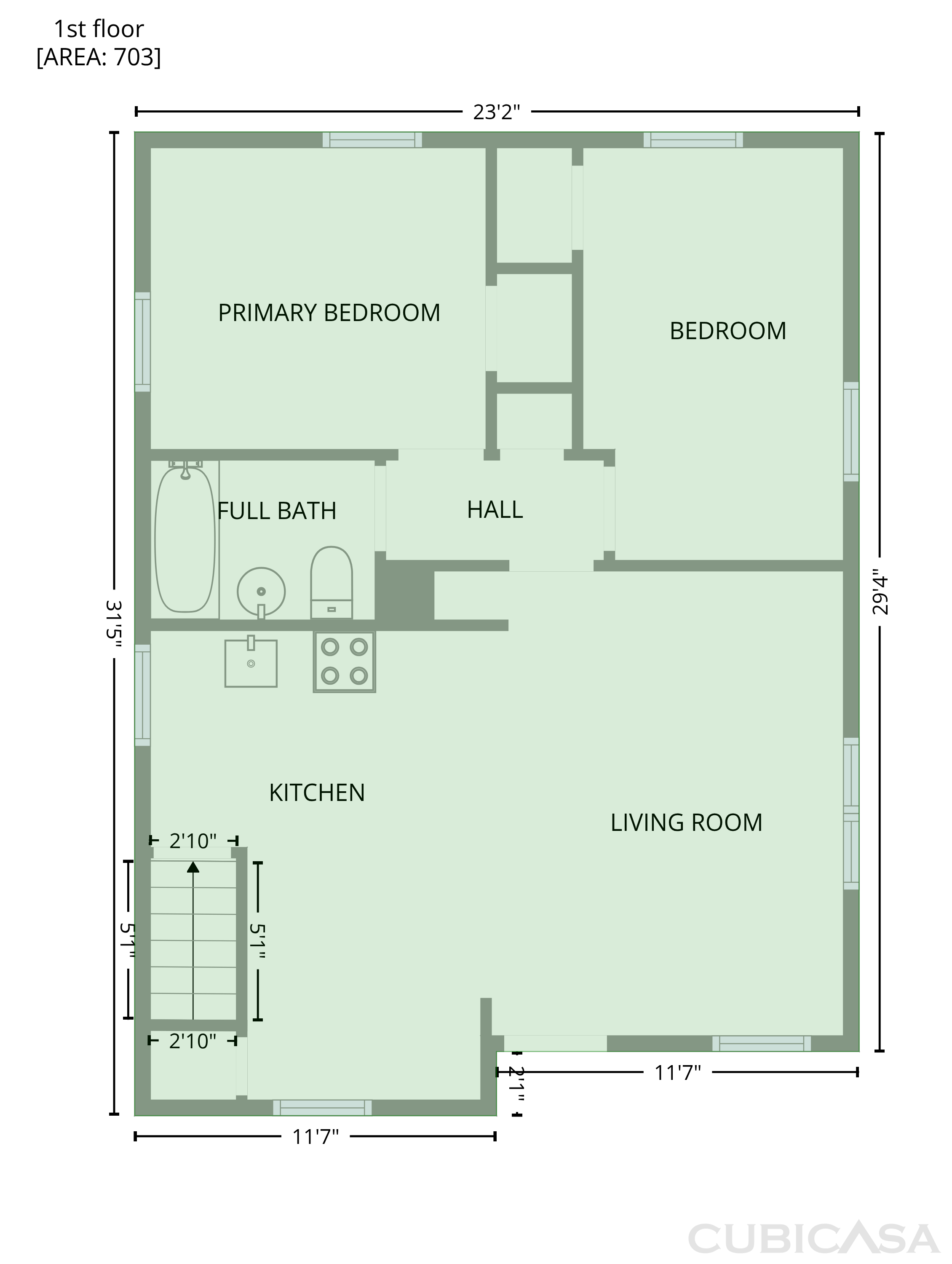 Second Floor of 2310 Calhoun St, Indianapolis, IN