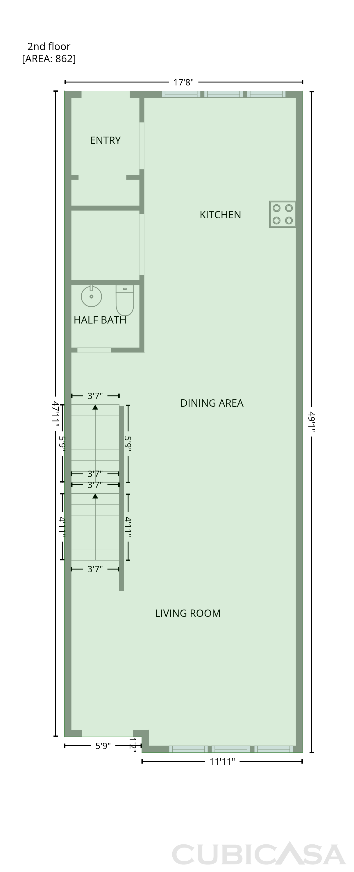 Second Floor of 1528 Central Ave, Indianapolis, IN