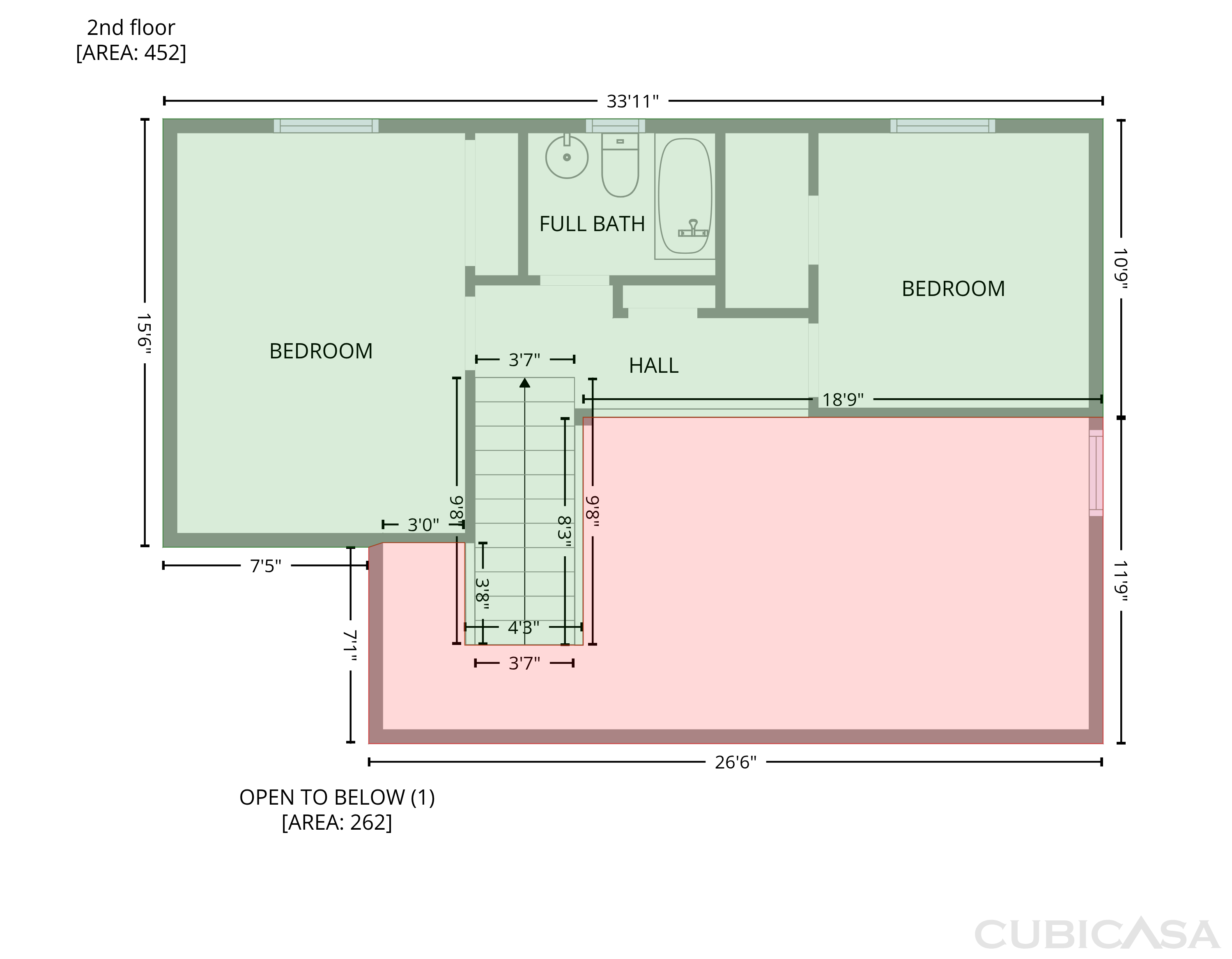 Second Floor of 1900 Cedar Ct, Clayton, NC