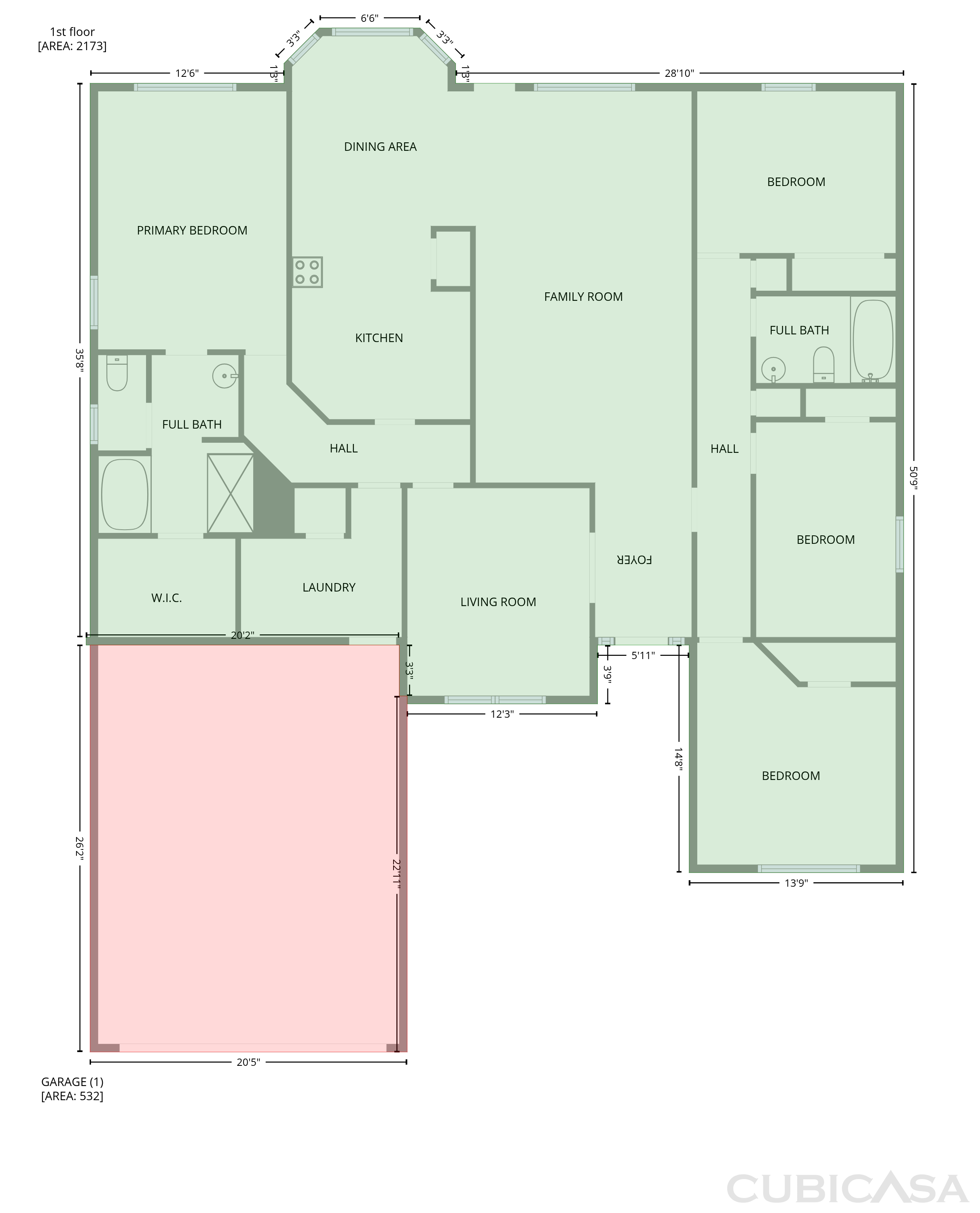 Main Floor of 3642 SW Sterricker St, Port Saint Lucie, FL