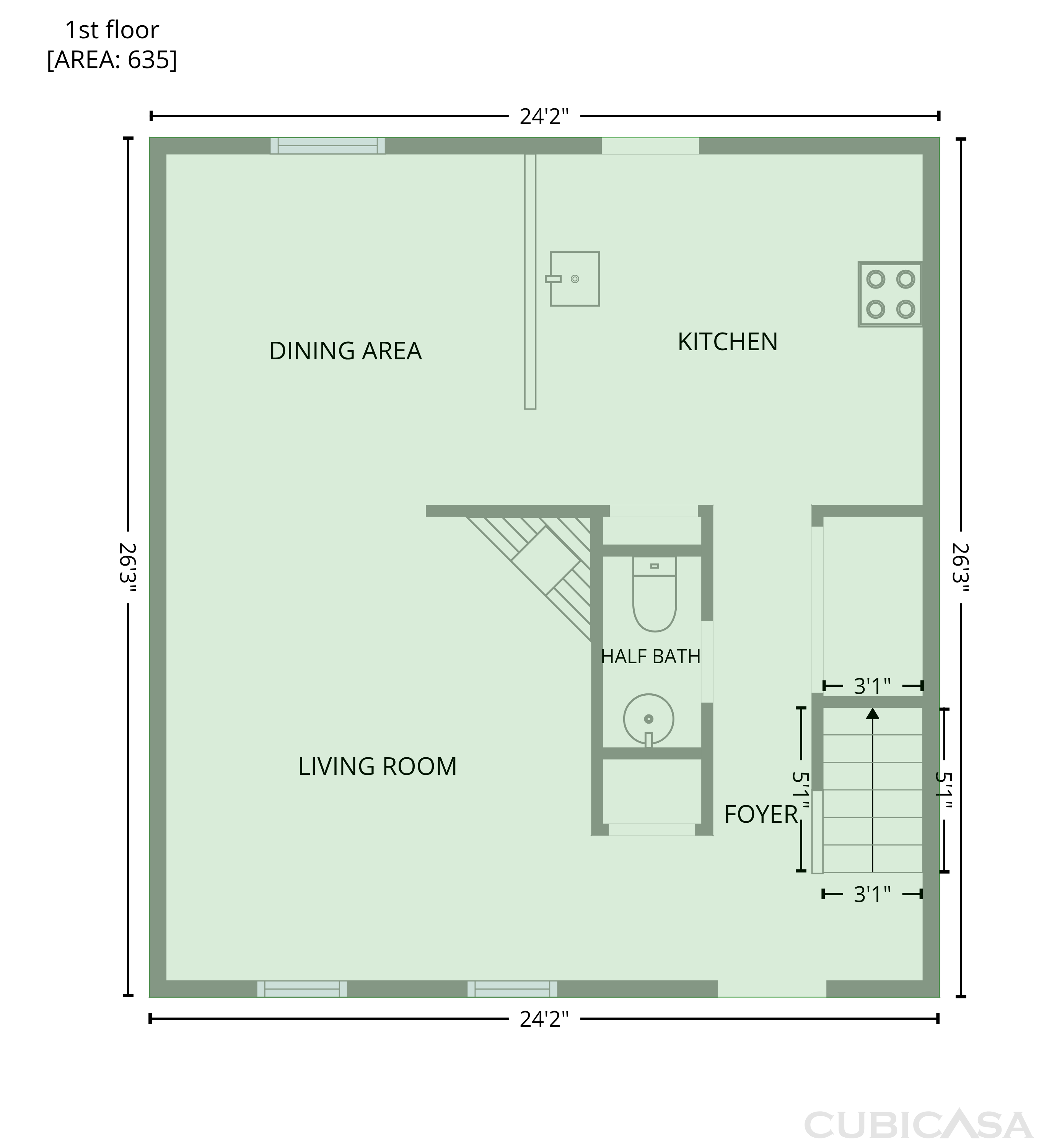Main Floor of 2029 Buffalo Way, Durham, NC