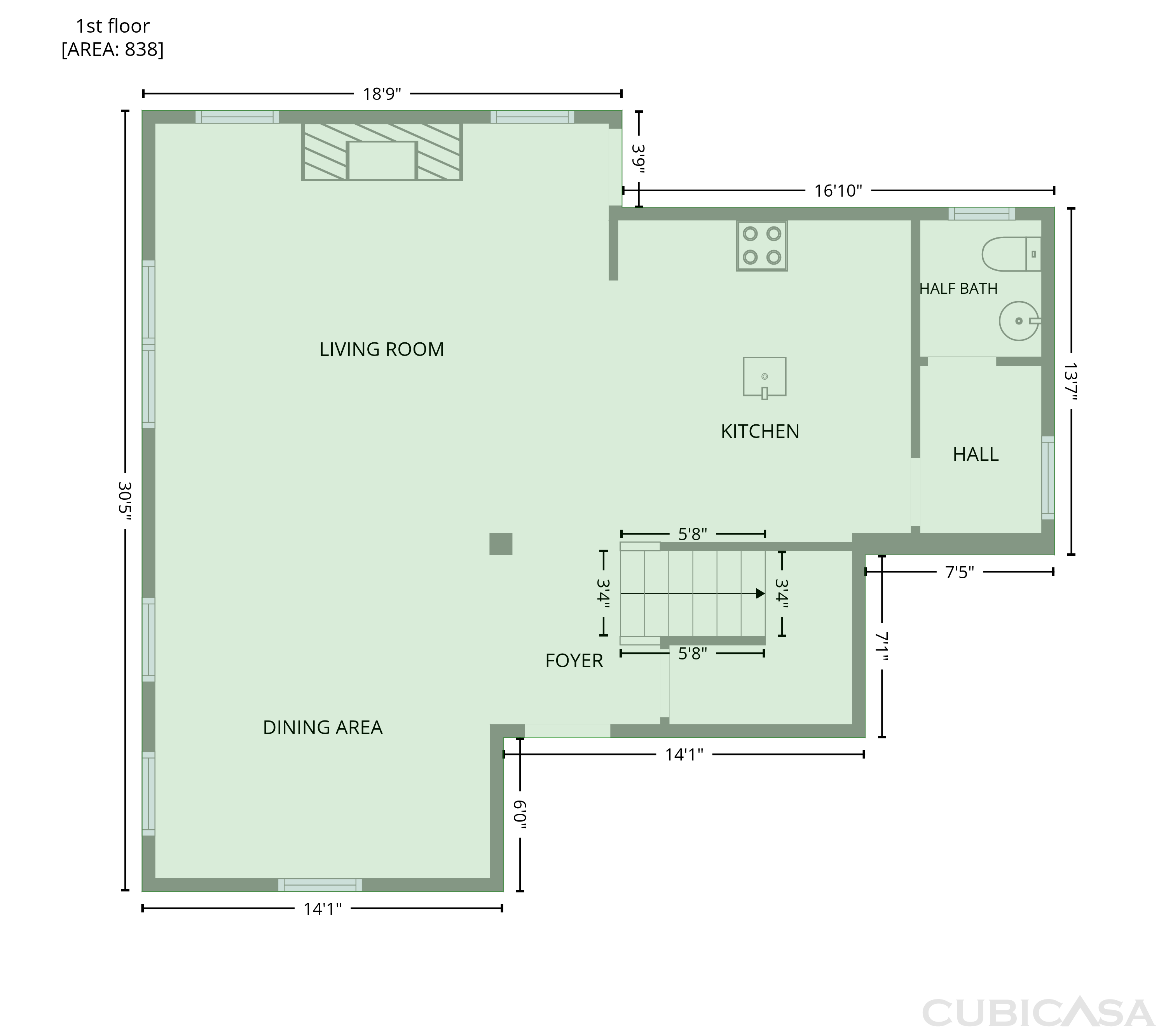 Main Floor of 330 Nolan St SE, Atlanta, GA