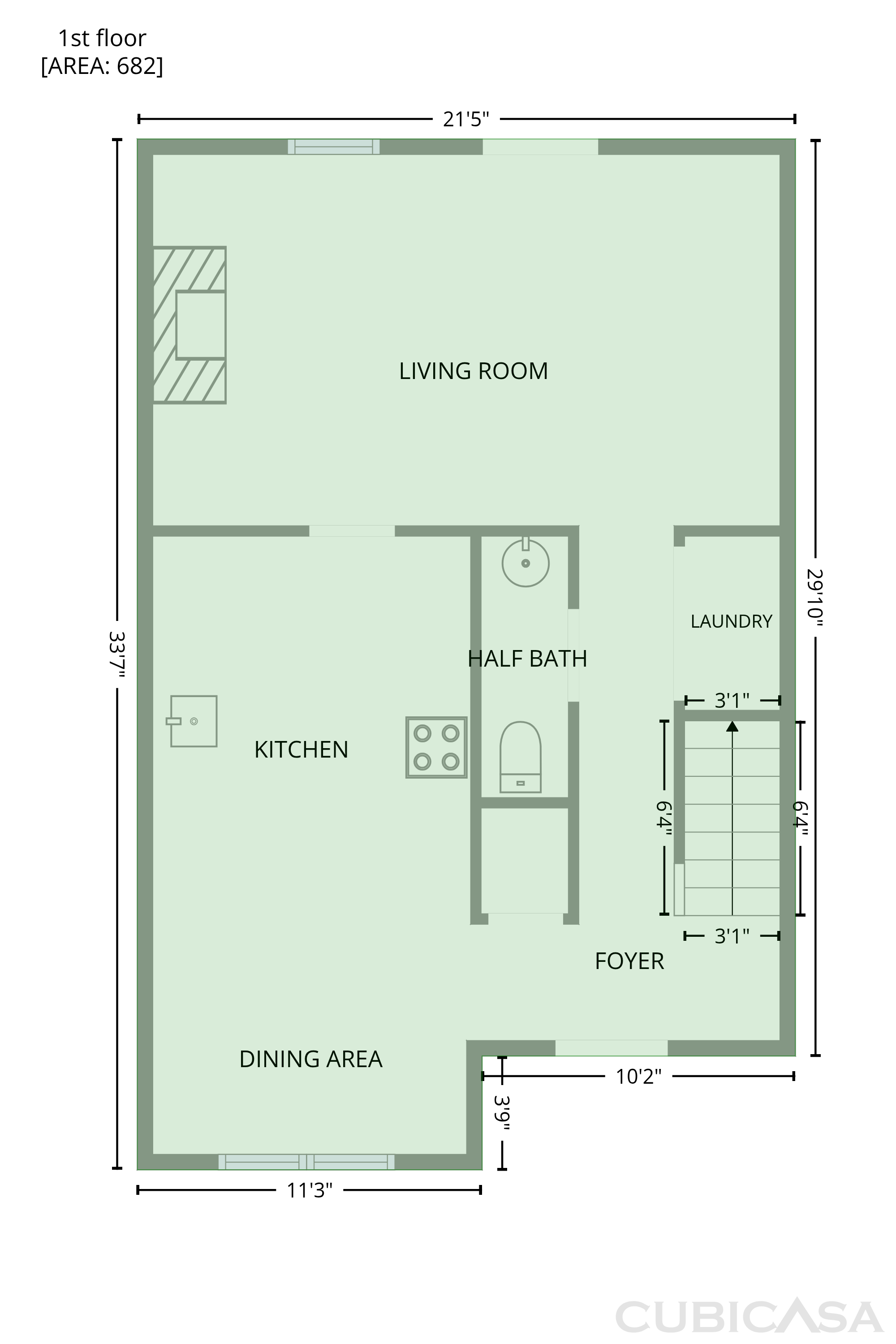 Main Floor of 123 Gatwick Ct, Clayton, NC