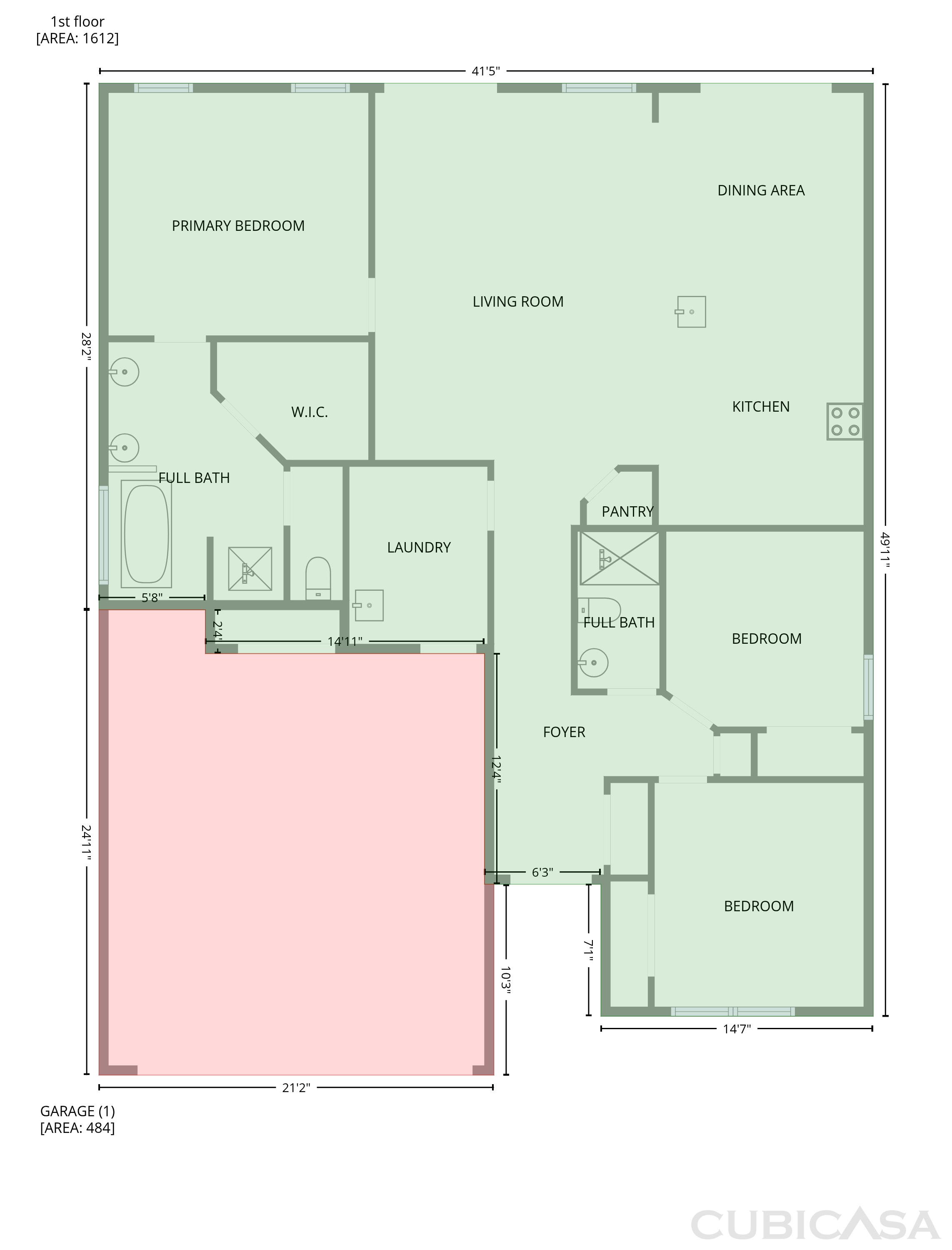 Main Floor of 1612 Pine Valley Way, Henryville, IN