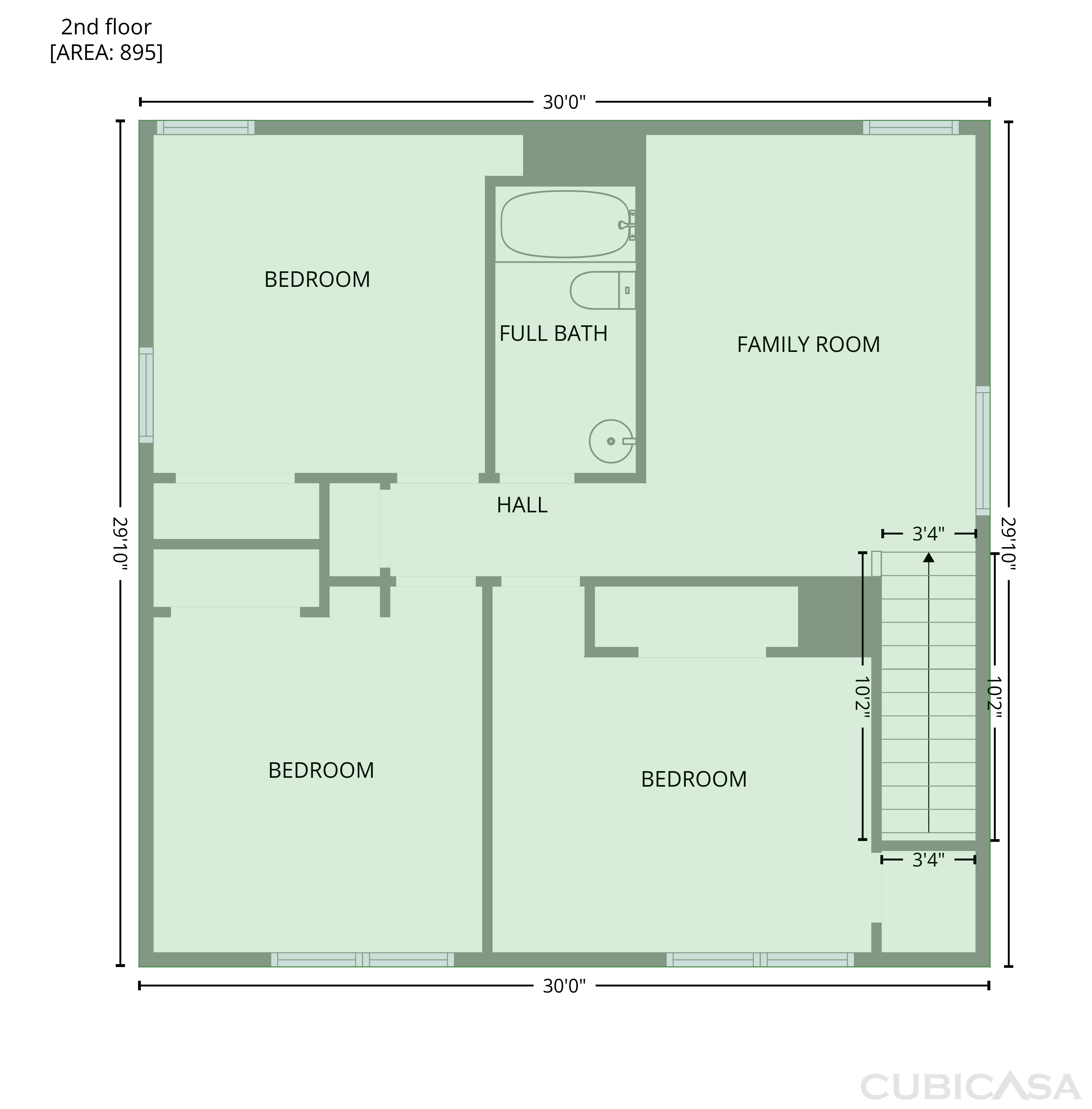 Second Floor of 4104 Stoneygreen Ln, Charlotte, NC