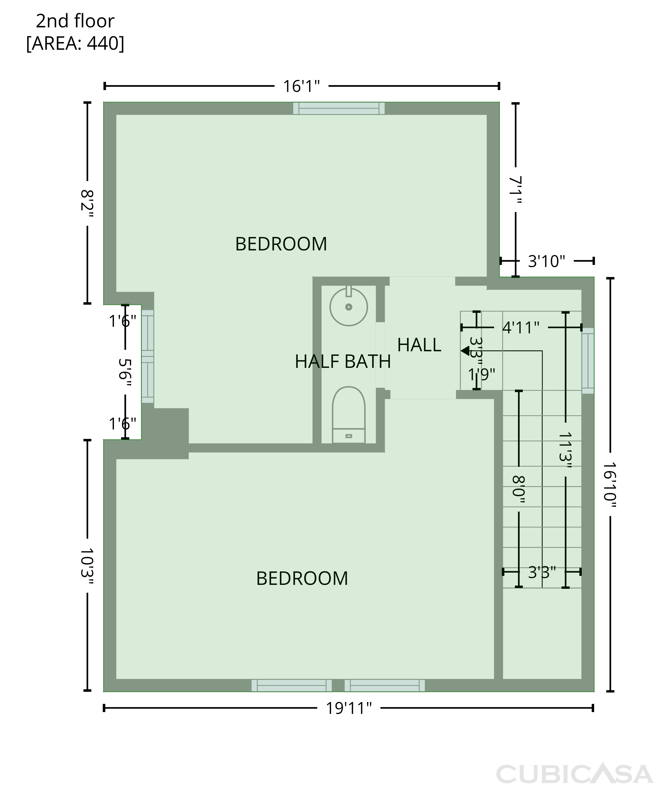 Second Floor of 1011 Almaden St, Eugene, OR