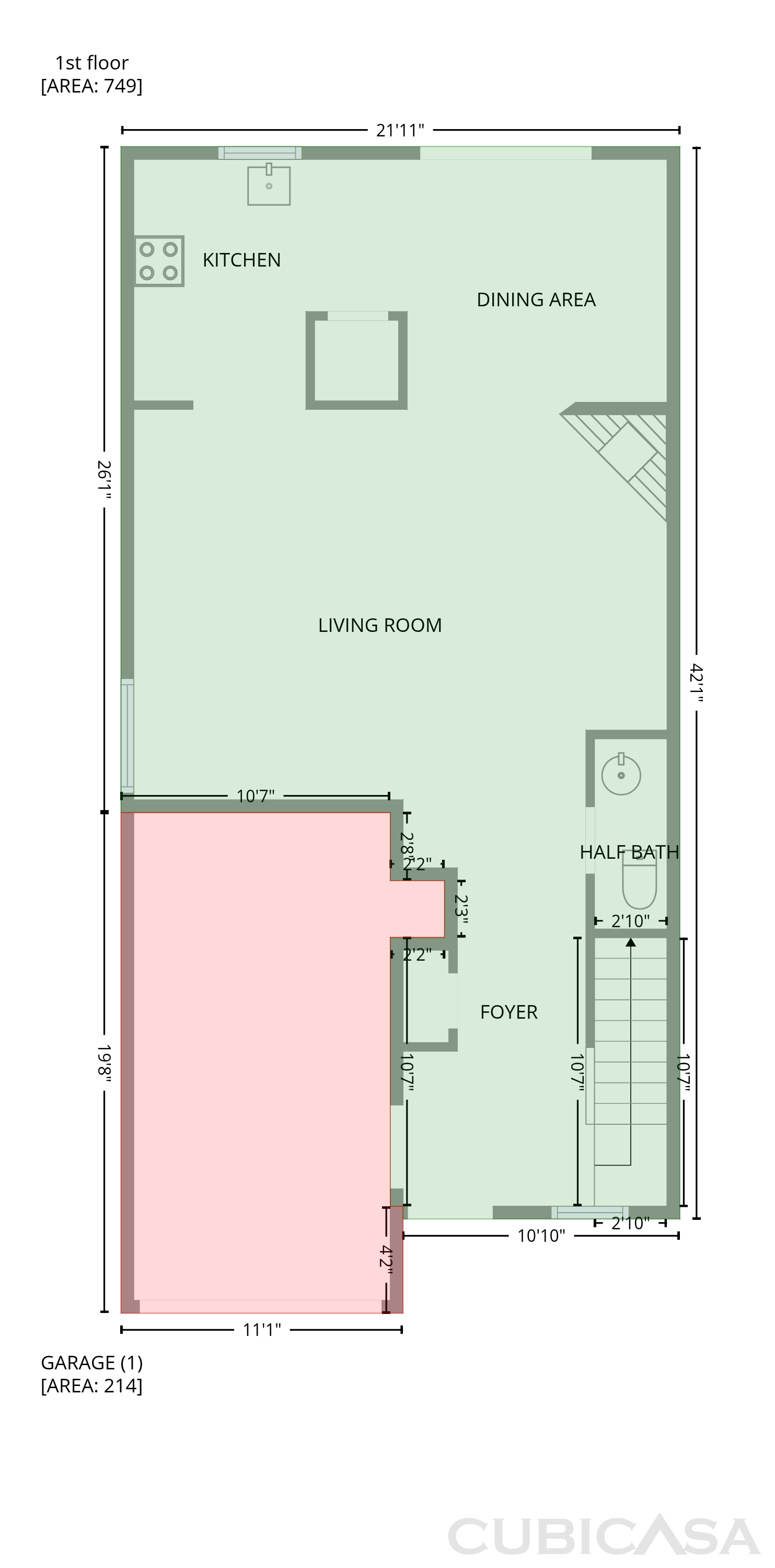 Main Floor of 2350 Heritage Park Cir NW, Kennesaw, GA