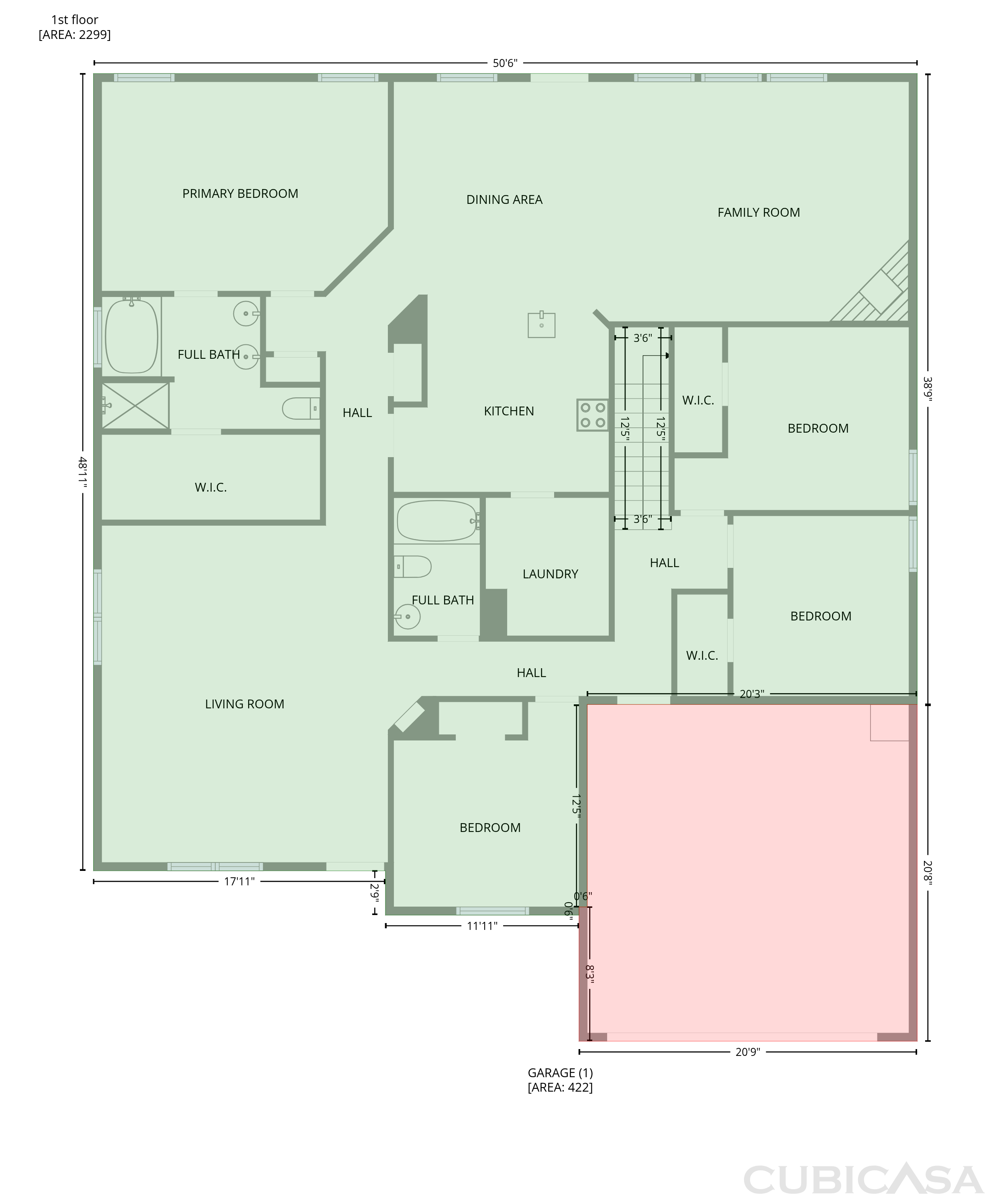 Main Floor of 501 W Clover Park Dr, Fort Worth, TX
