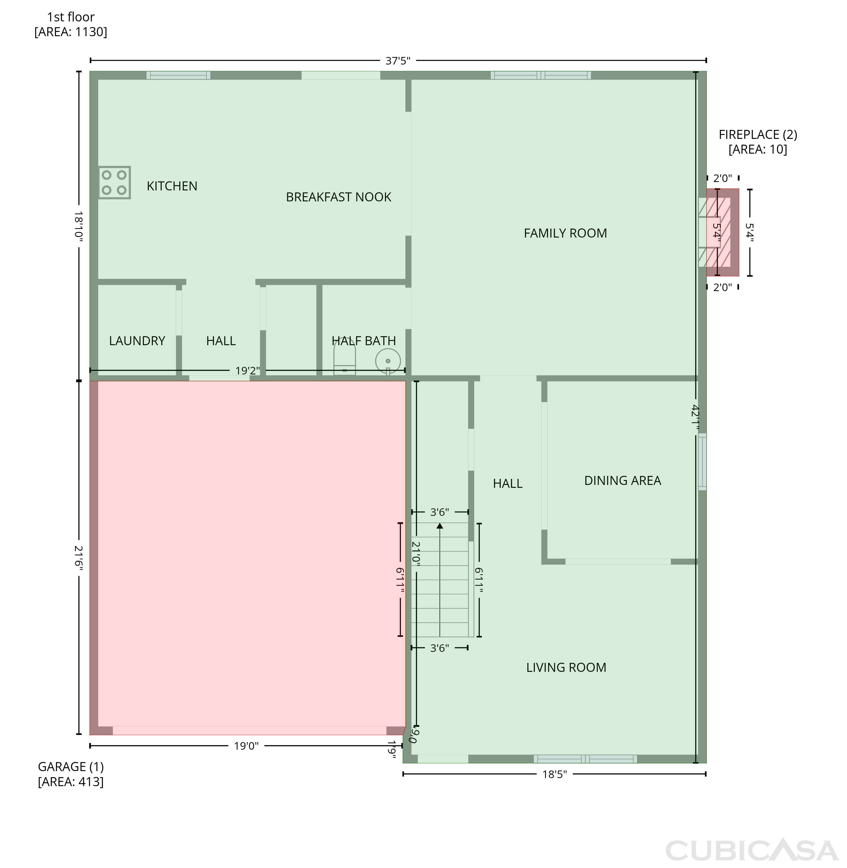 Main Floor of 802 Bartram Ave, Concord, NC