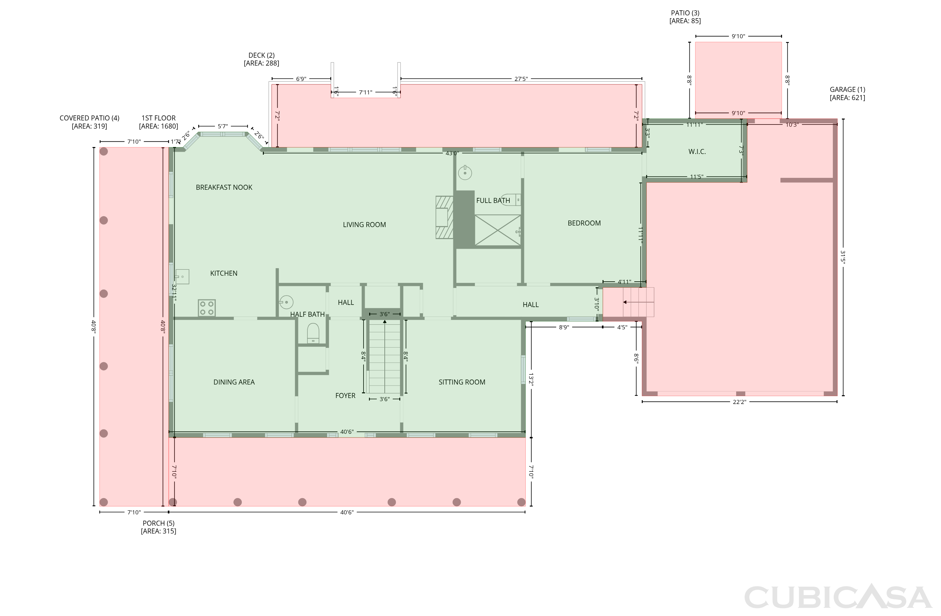 Main Floor of 404 S Granville St, Edenton, NC
