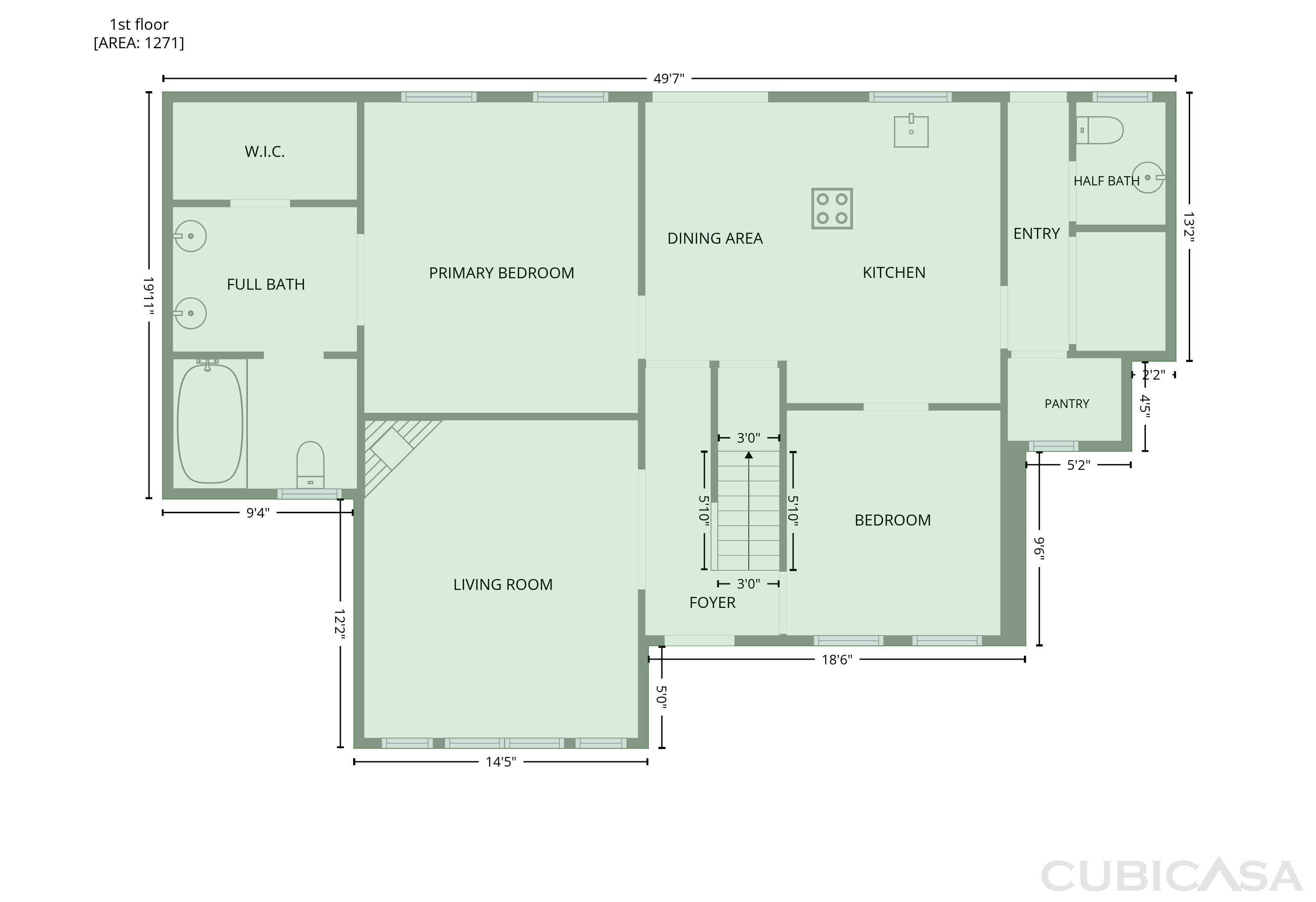 Main Floor of 307 Hearthstone Dr, Nashville, NC