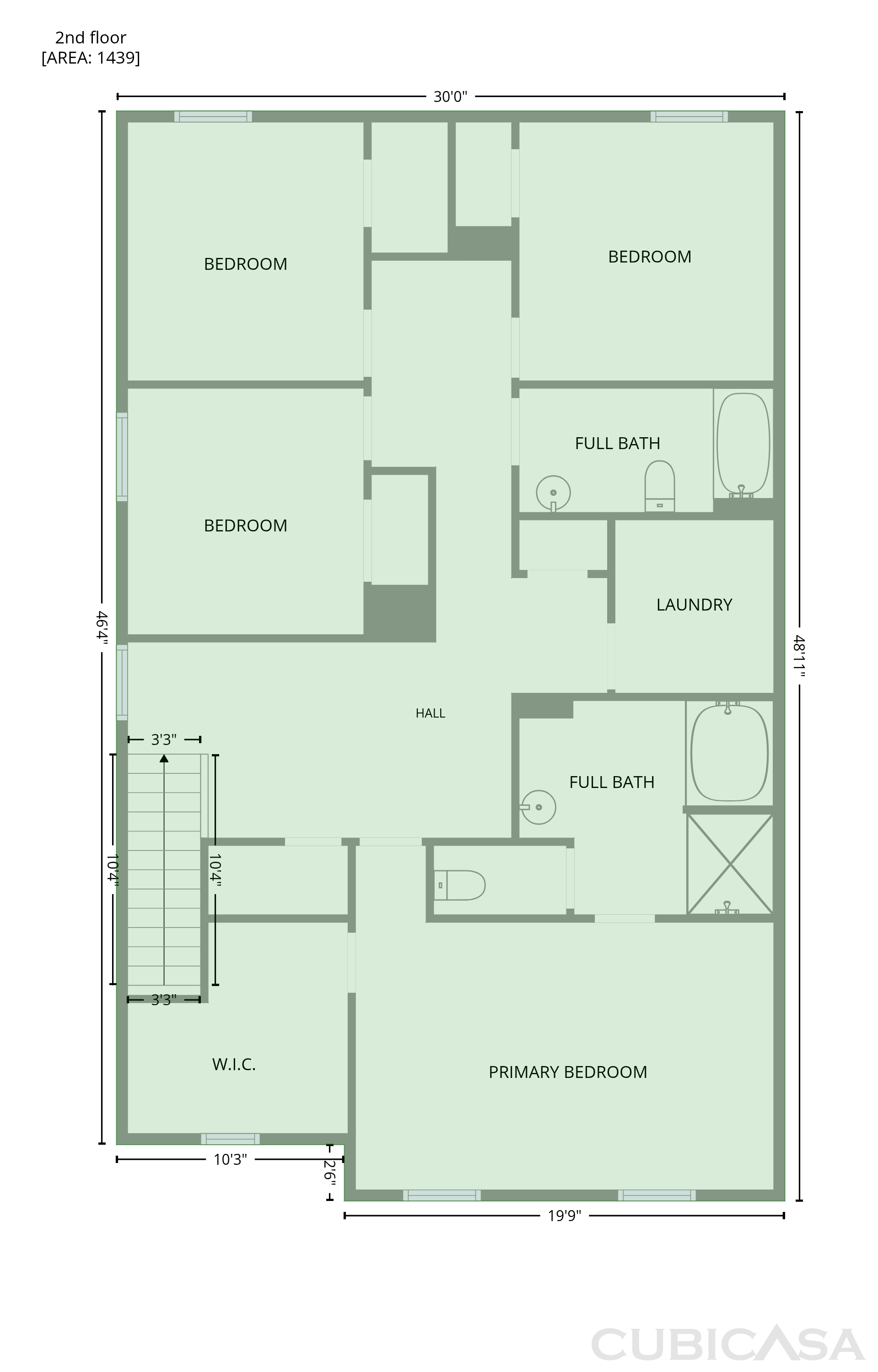 Second Floor of 3980 Long Arrow Dr, Concord, NC