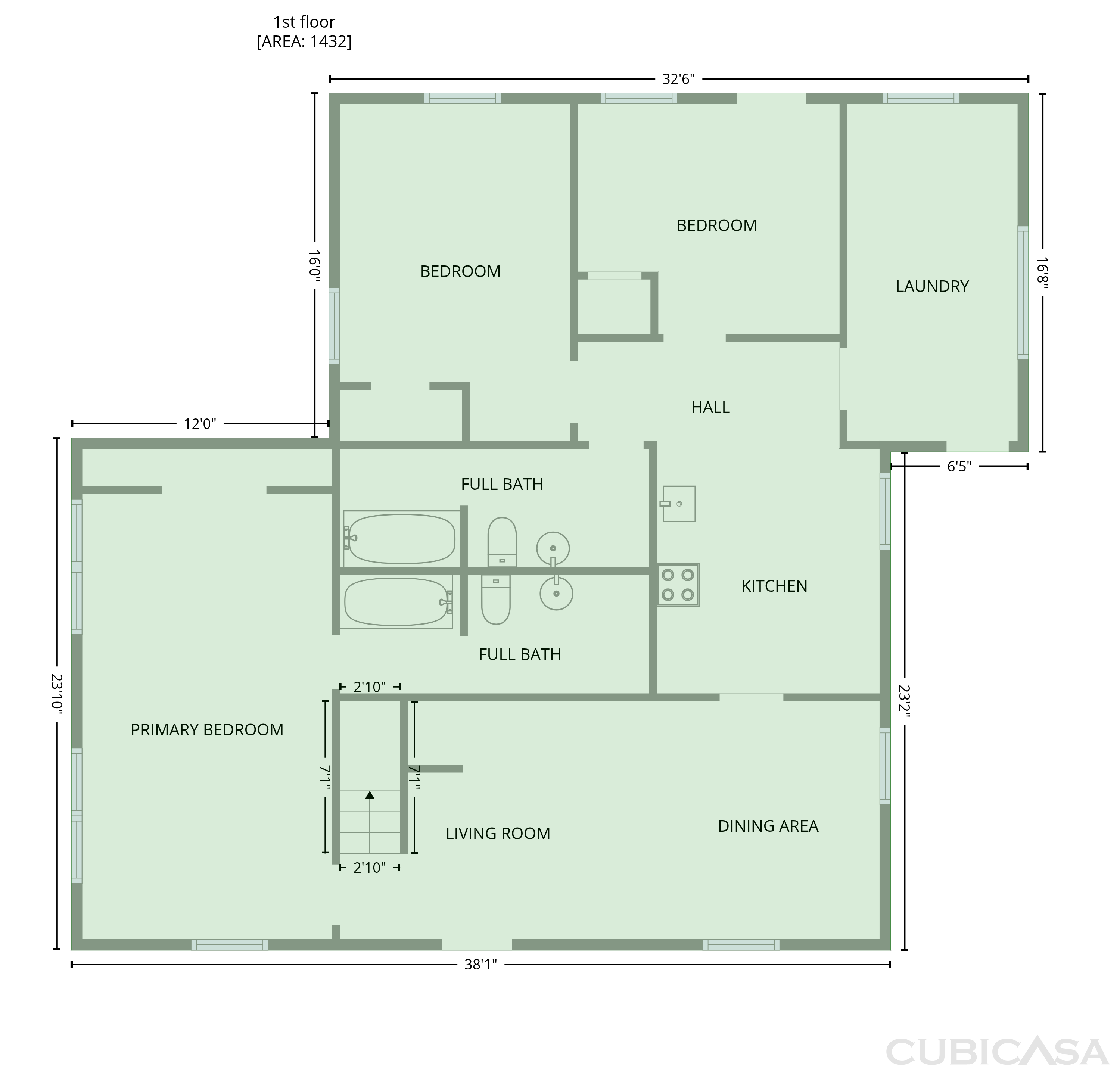 Main Floor of 202 E Centennial St, Clinton, SC