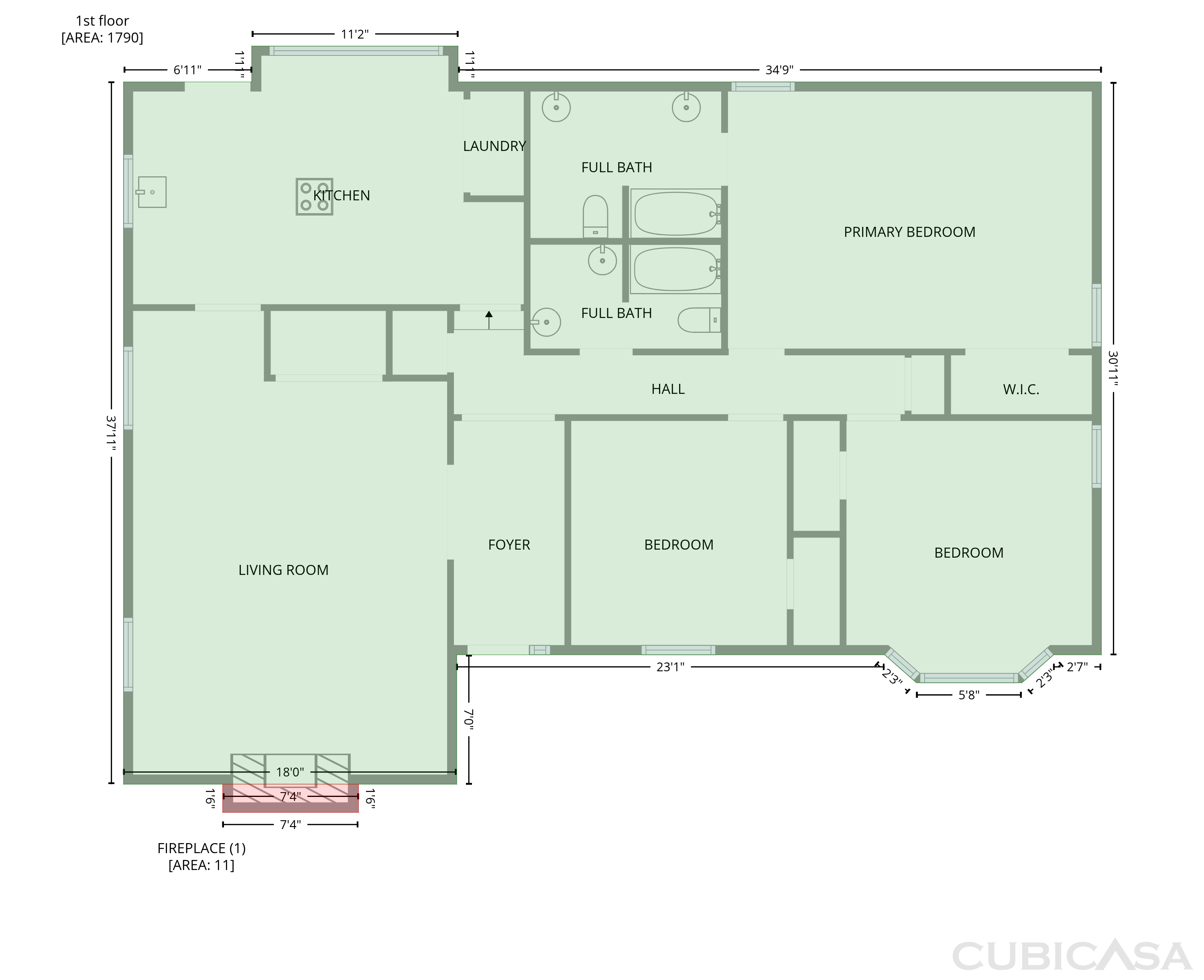 Main Floor of 1495 S Peace Haven Rd, Clemmons, NC