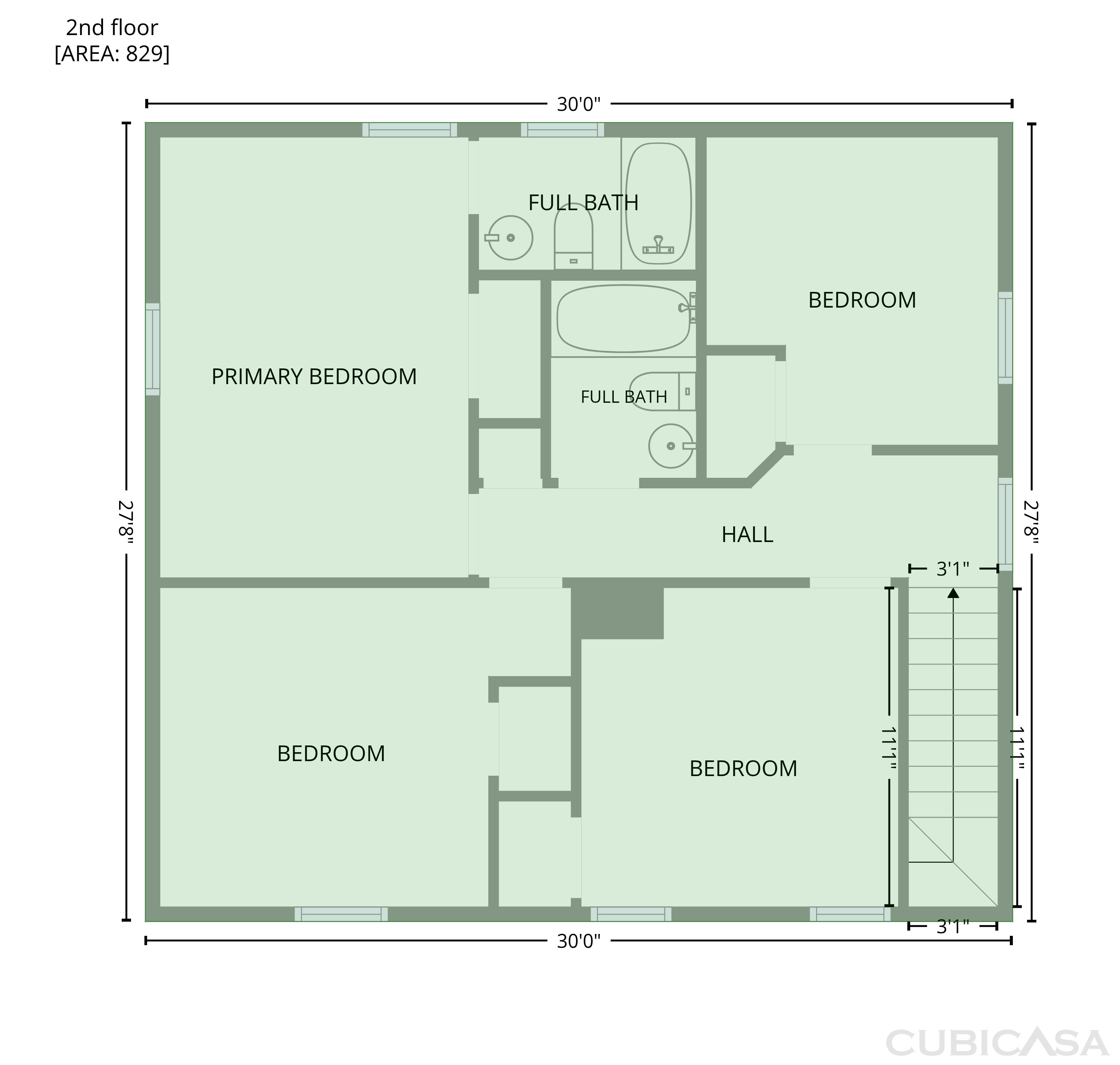 Second Floor of 2808 Lutz Ln, Durham, NC