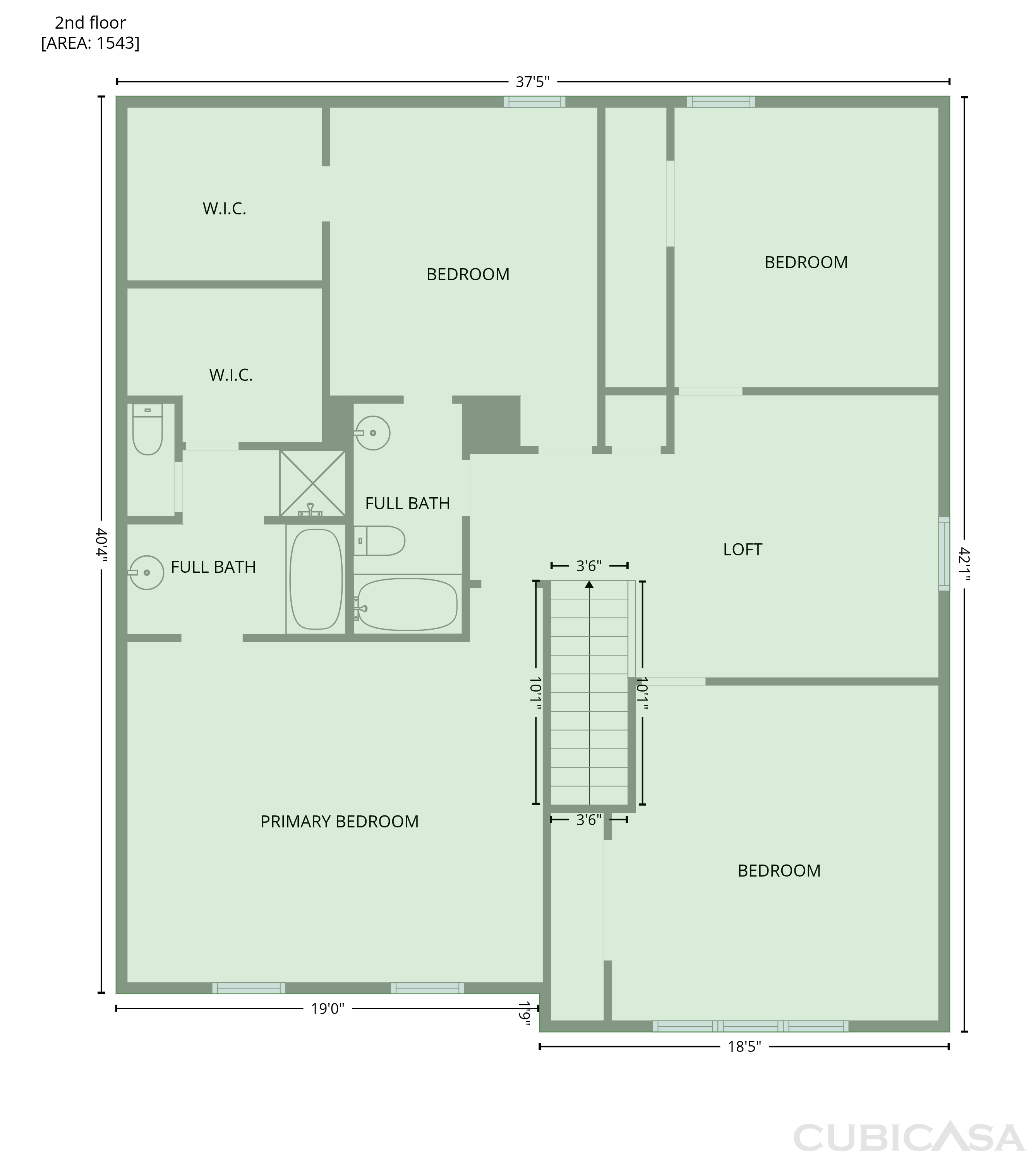 Second Floor of 802 Bartram Ave, Concord, NC