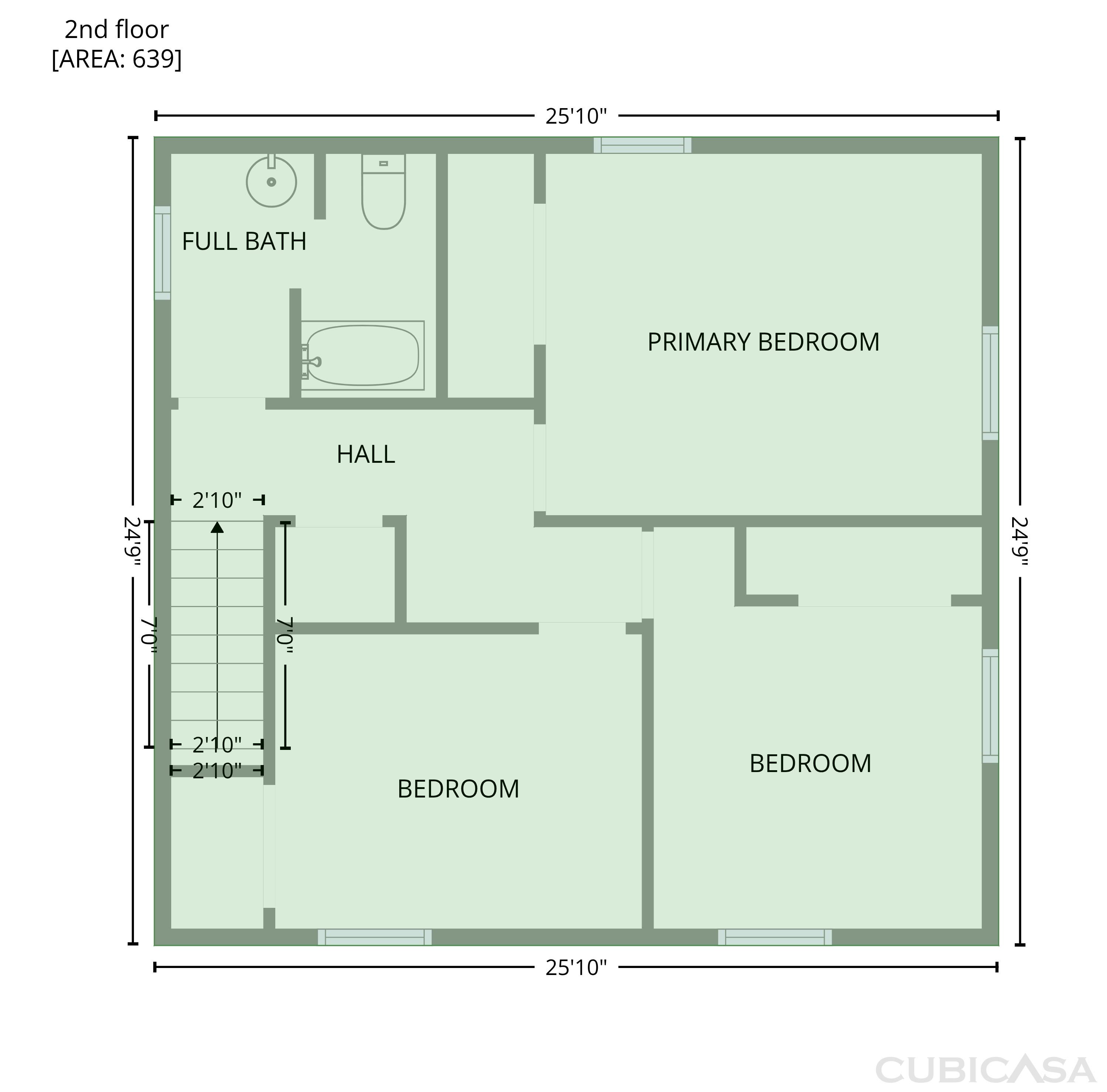 Second Floor of 1304 Wicklow Dr, Cary, NC