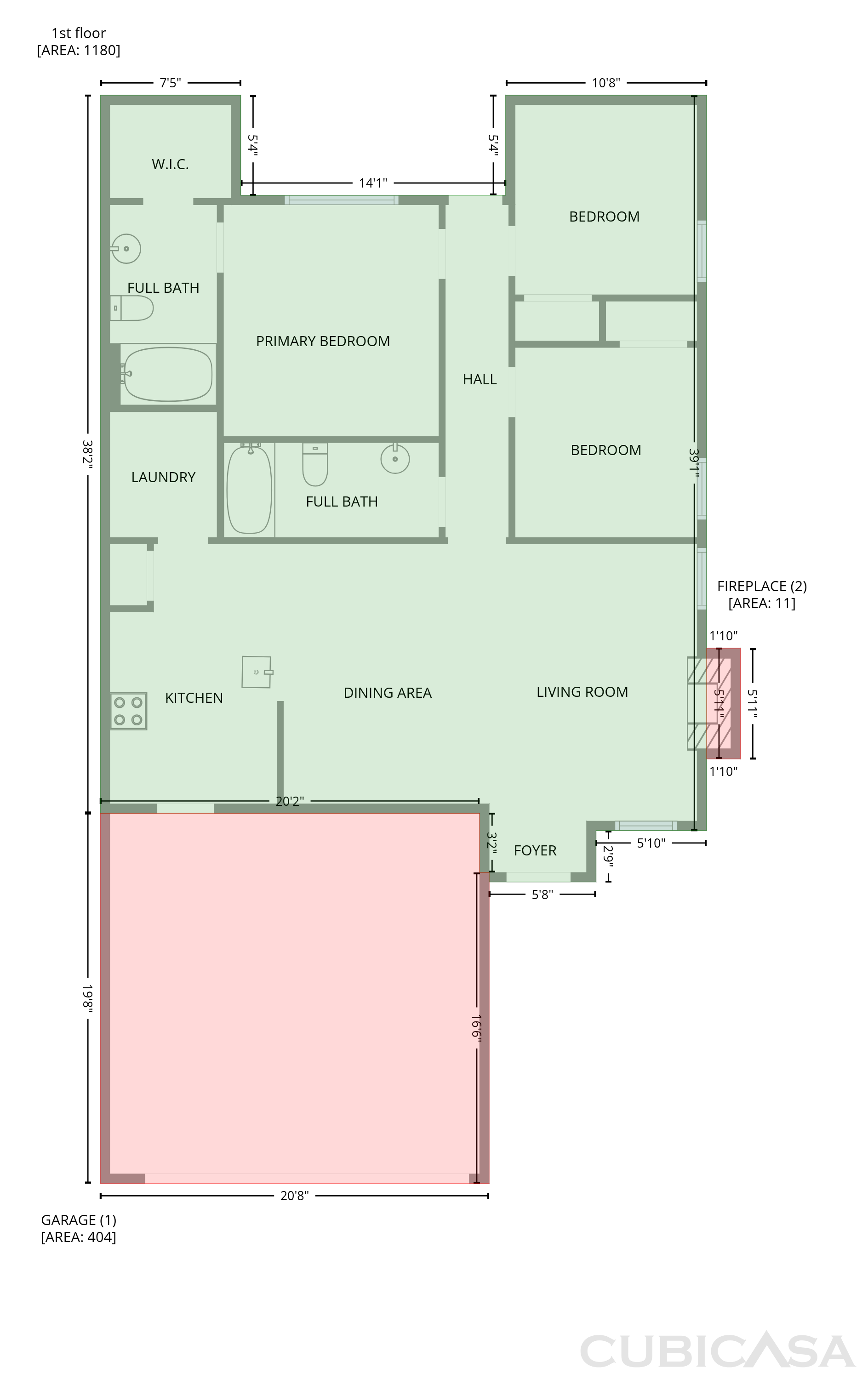 Main Floor of 402 Cypress Garden Dr, Houma, LA