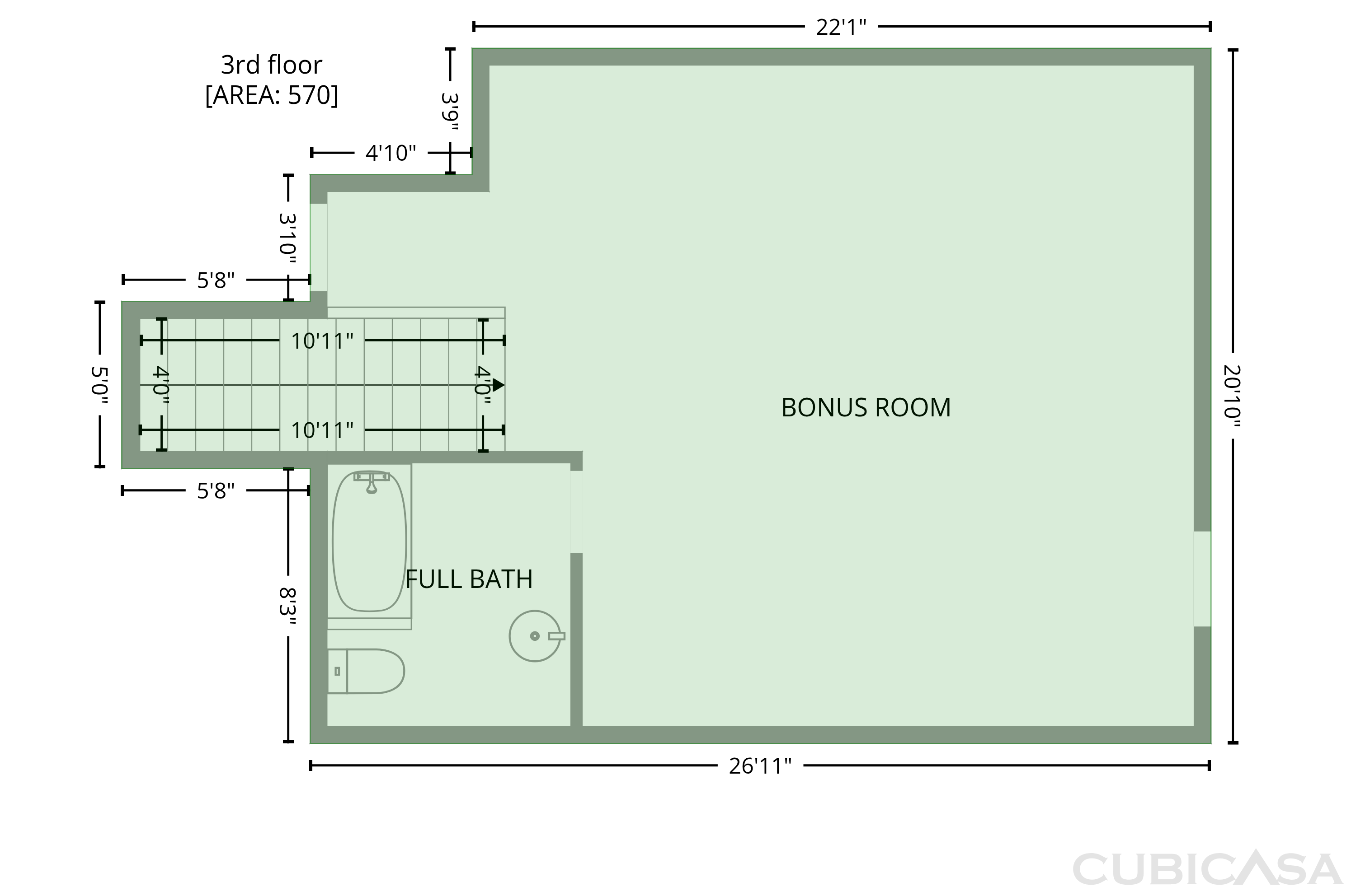 Third Floor of 302 Versailles Dr, Cary, NC