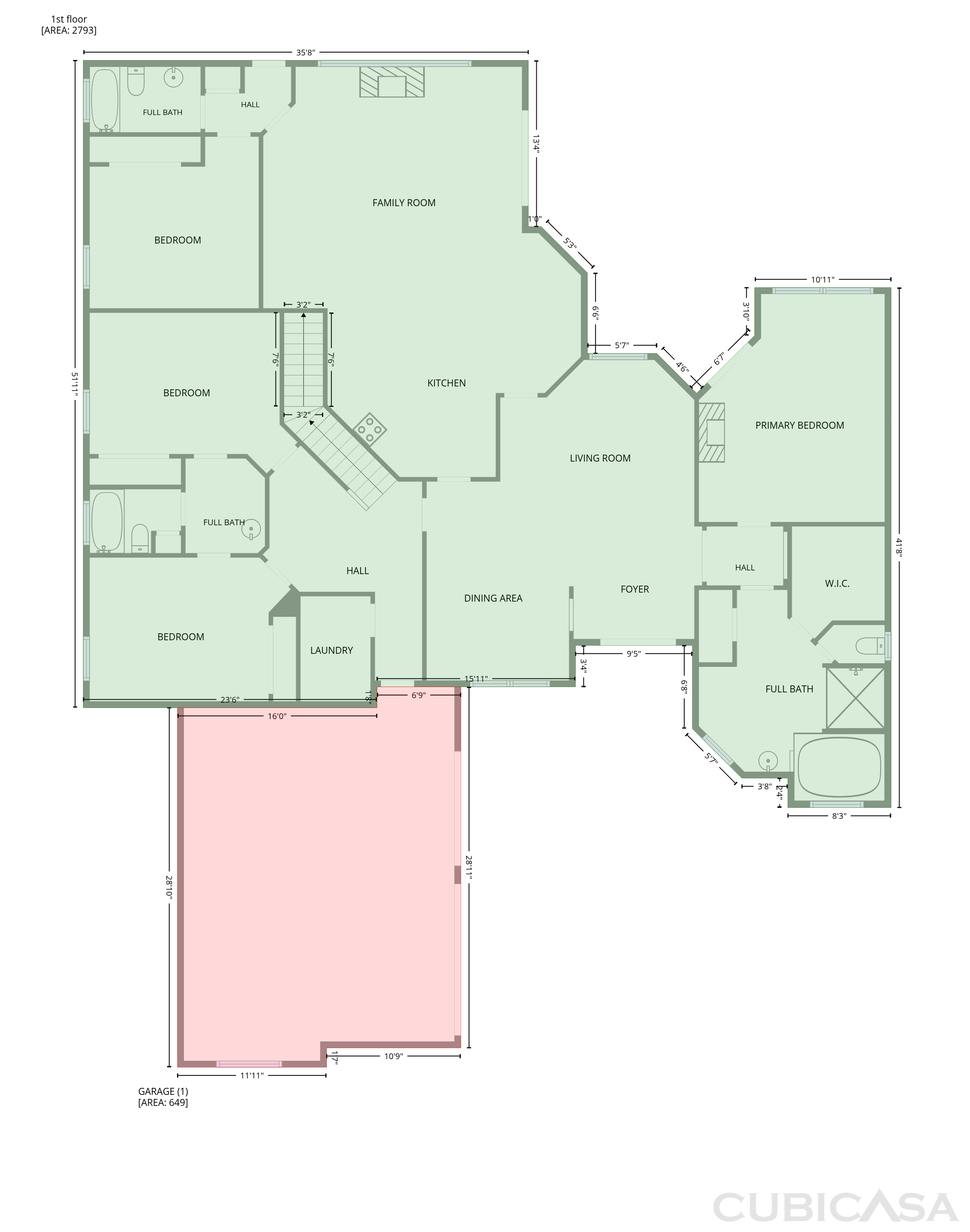 Main Floor of 845 Songbird Dr, Orange Park, FL