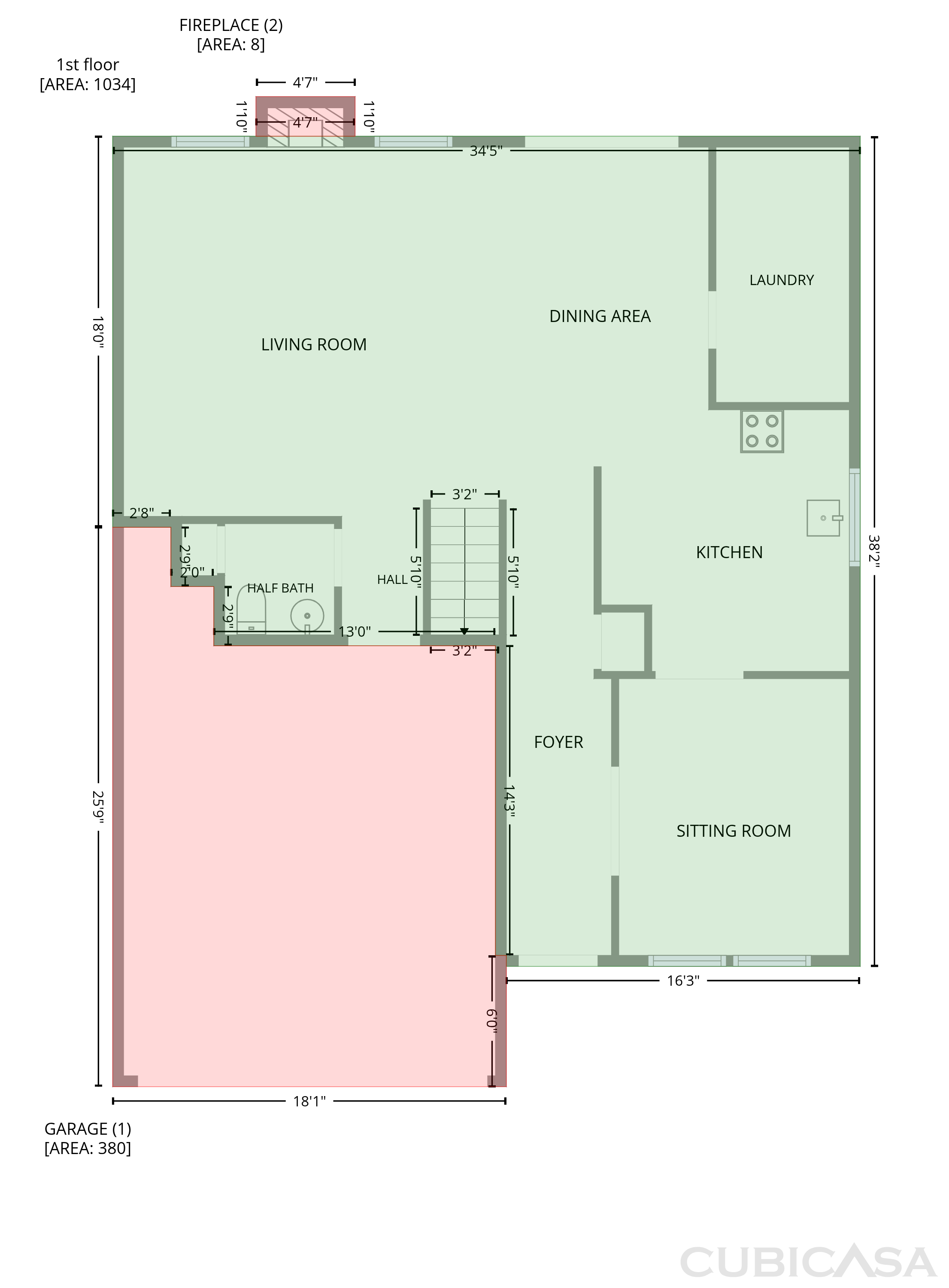 Main Floor of 162 Ashby St, Calera, AL