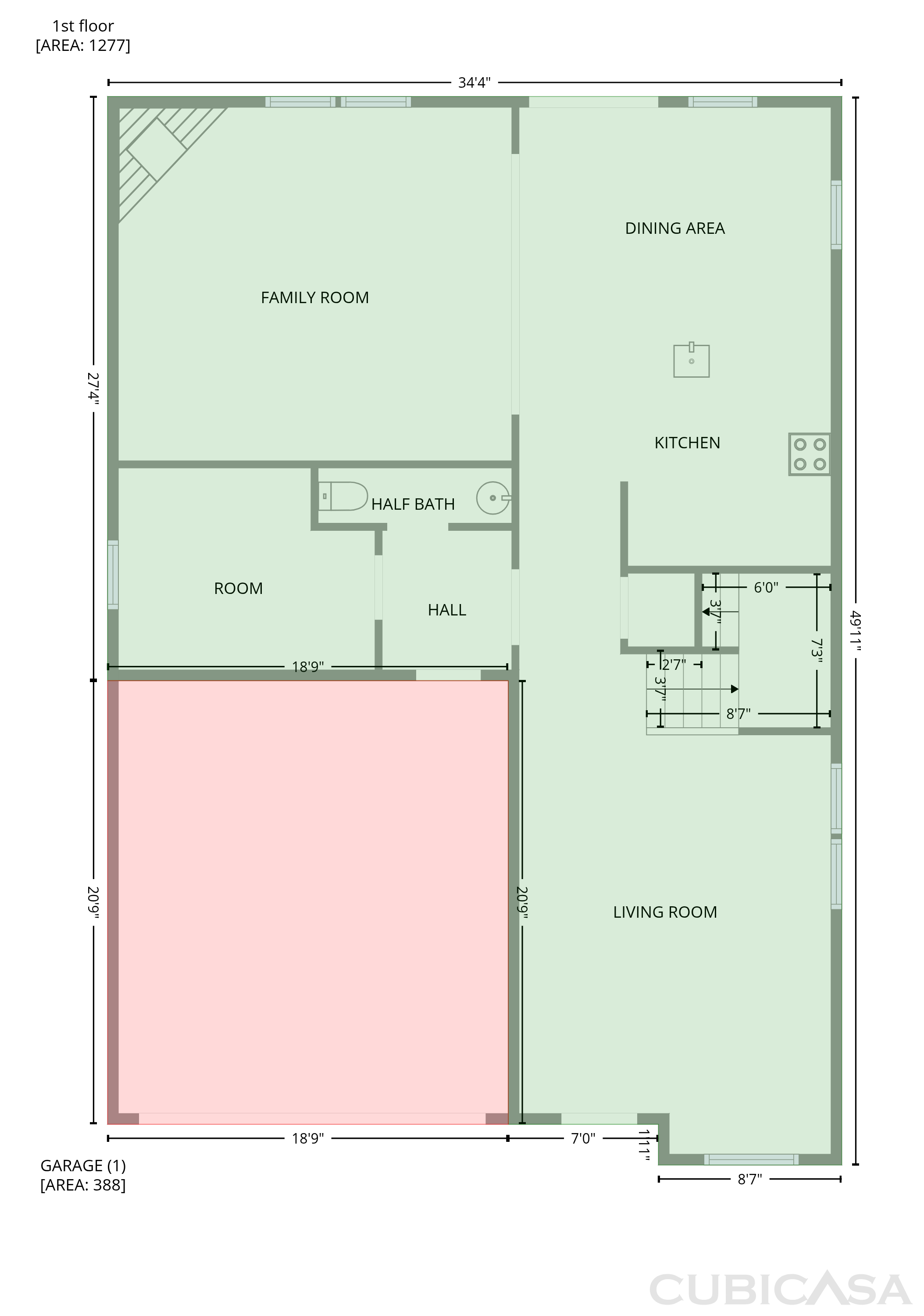 Main Floor of 382 Kendall Dr, Winston Salem, NC