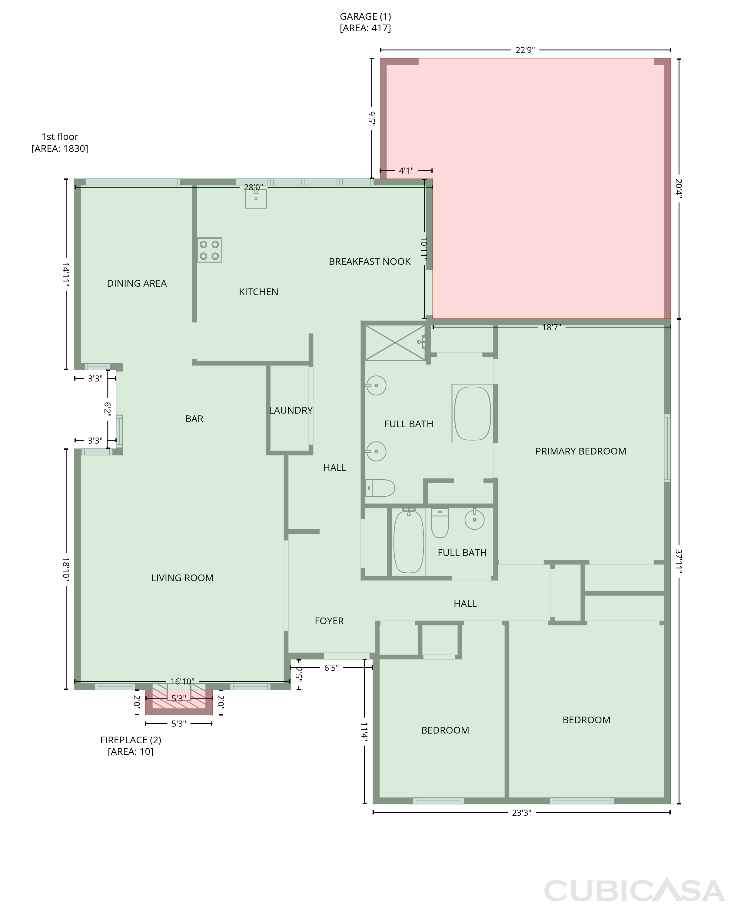Main Floor of 1226 Sequoia Dr, Desoto, TX