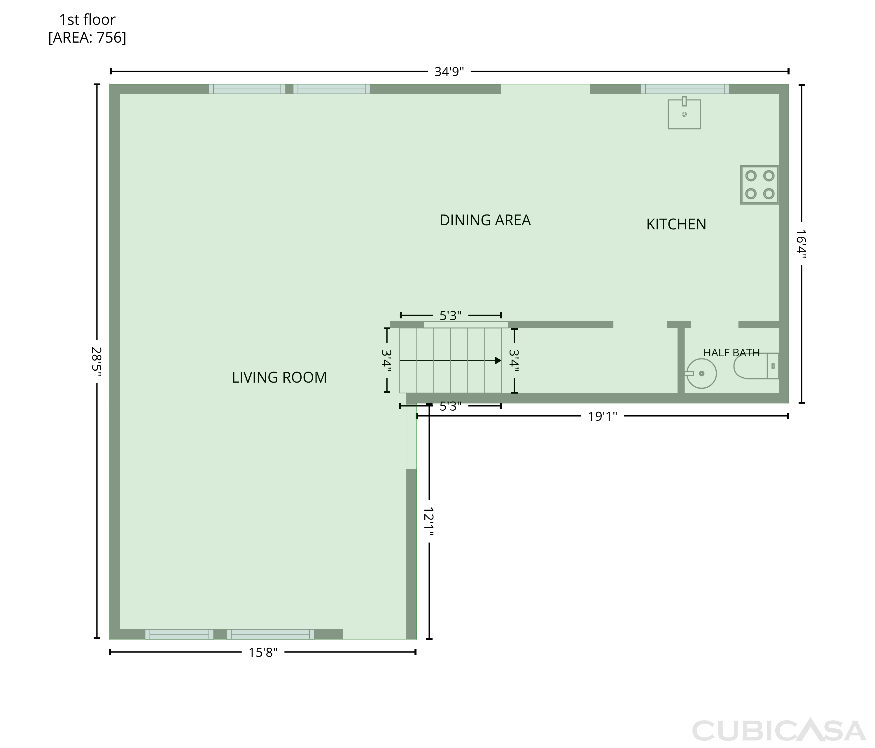 Main Floor of 1376 S Boulder St, Gilbert, AZ
