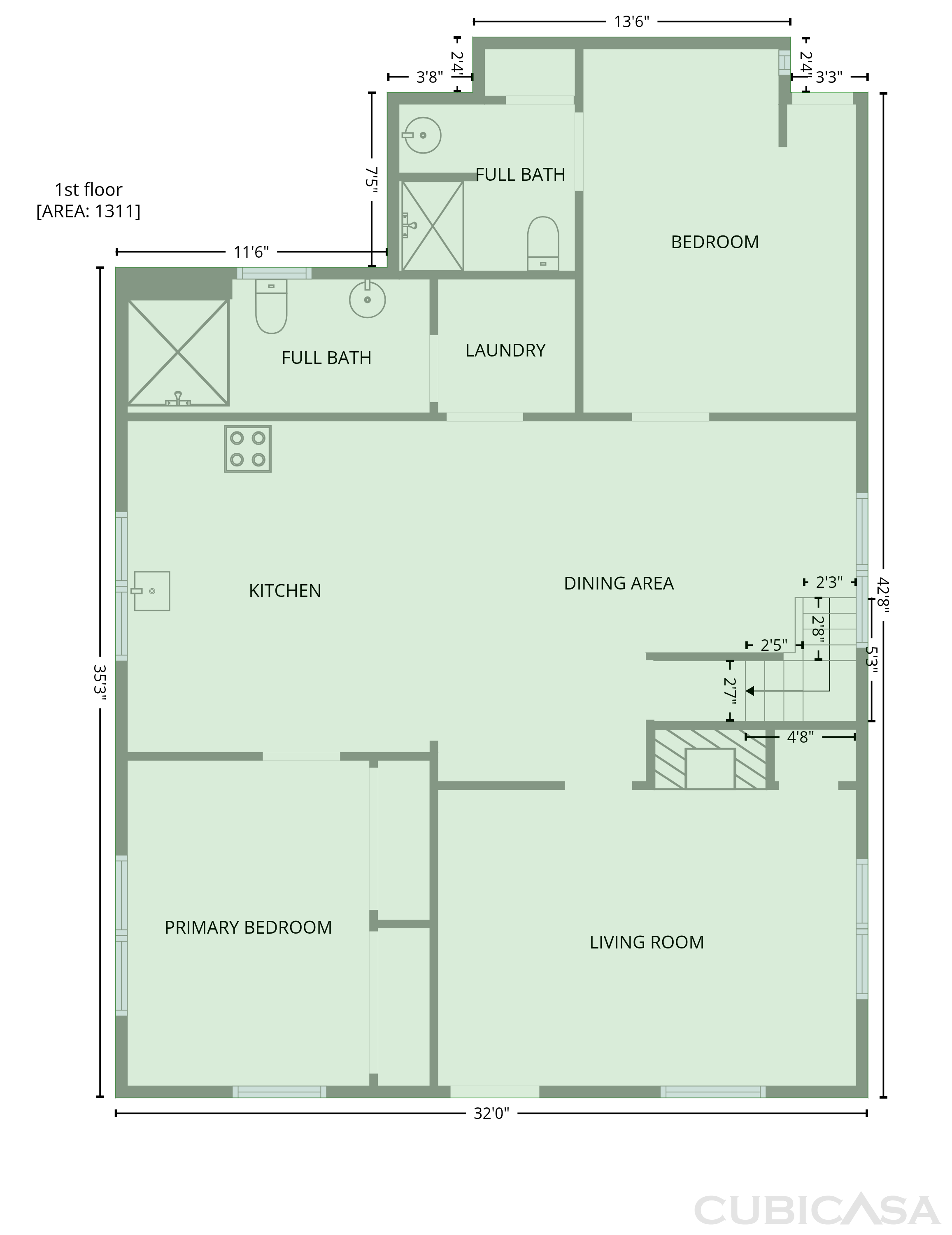 Main Floor of 406 Dingler Ave, Mooresville, NC