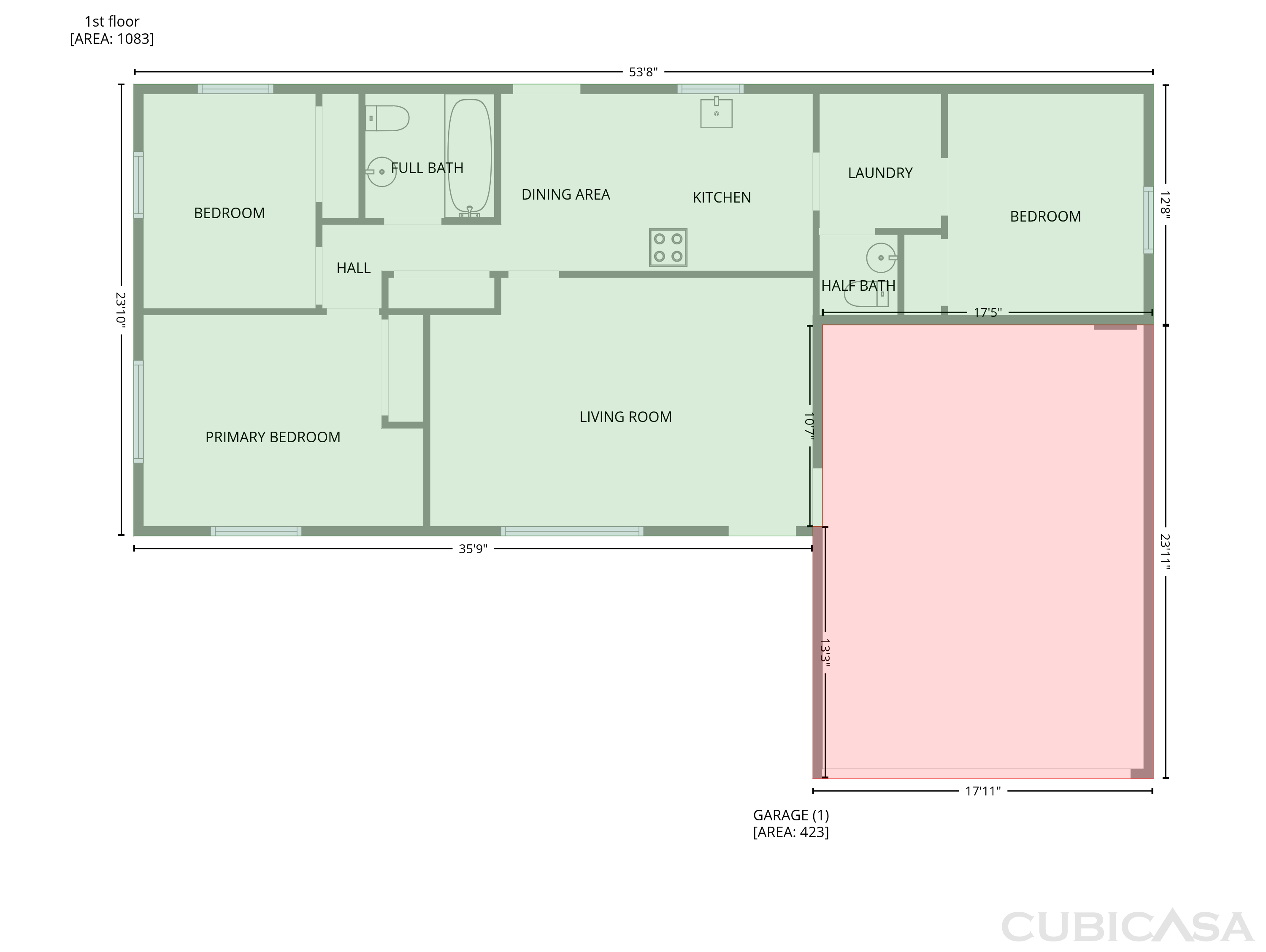 Main Floor of 2434 W 67th St, Indianapolis, IN