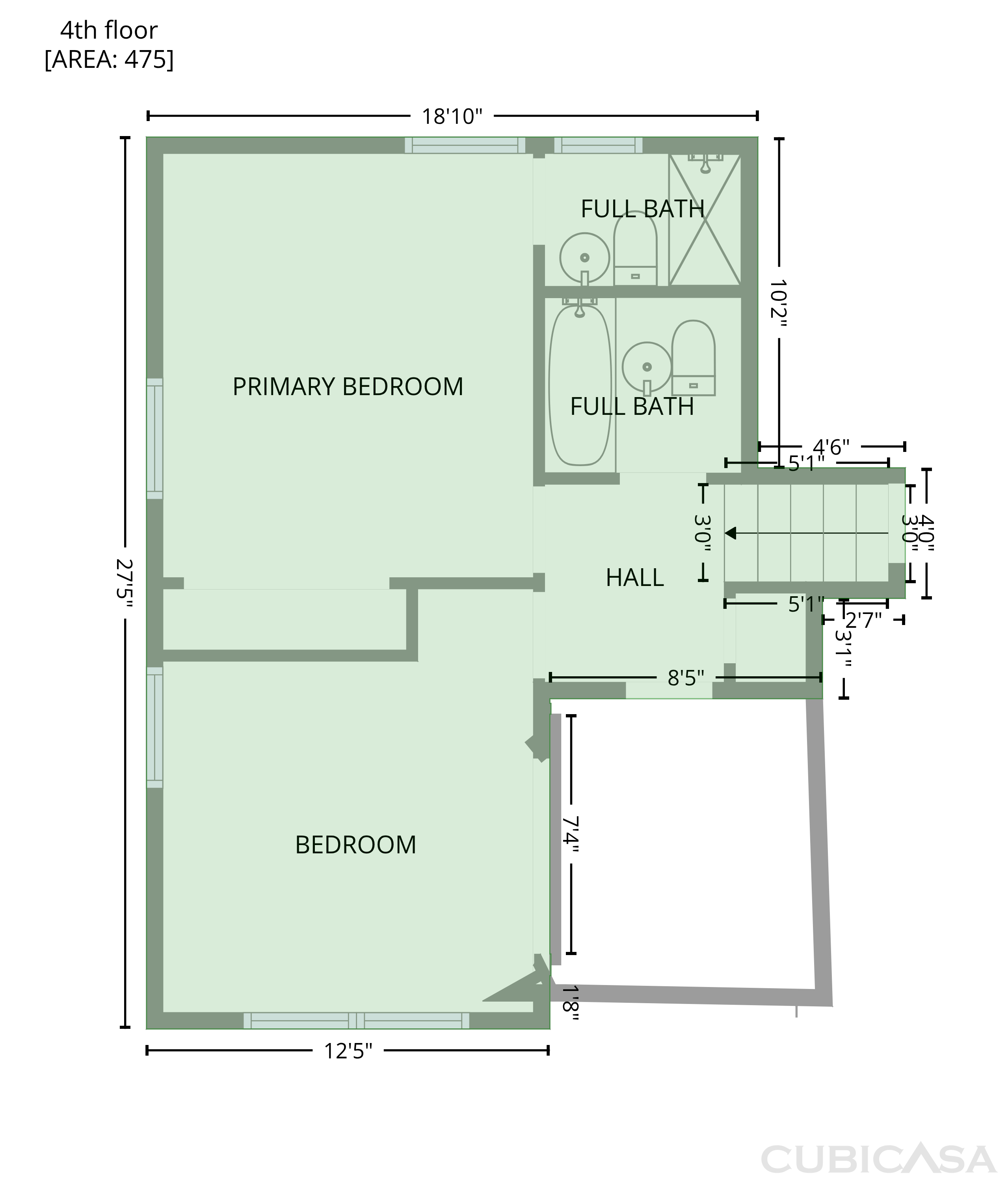 Floor 4 of 917 Hillview Dr, Cary, NC
