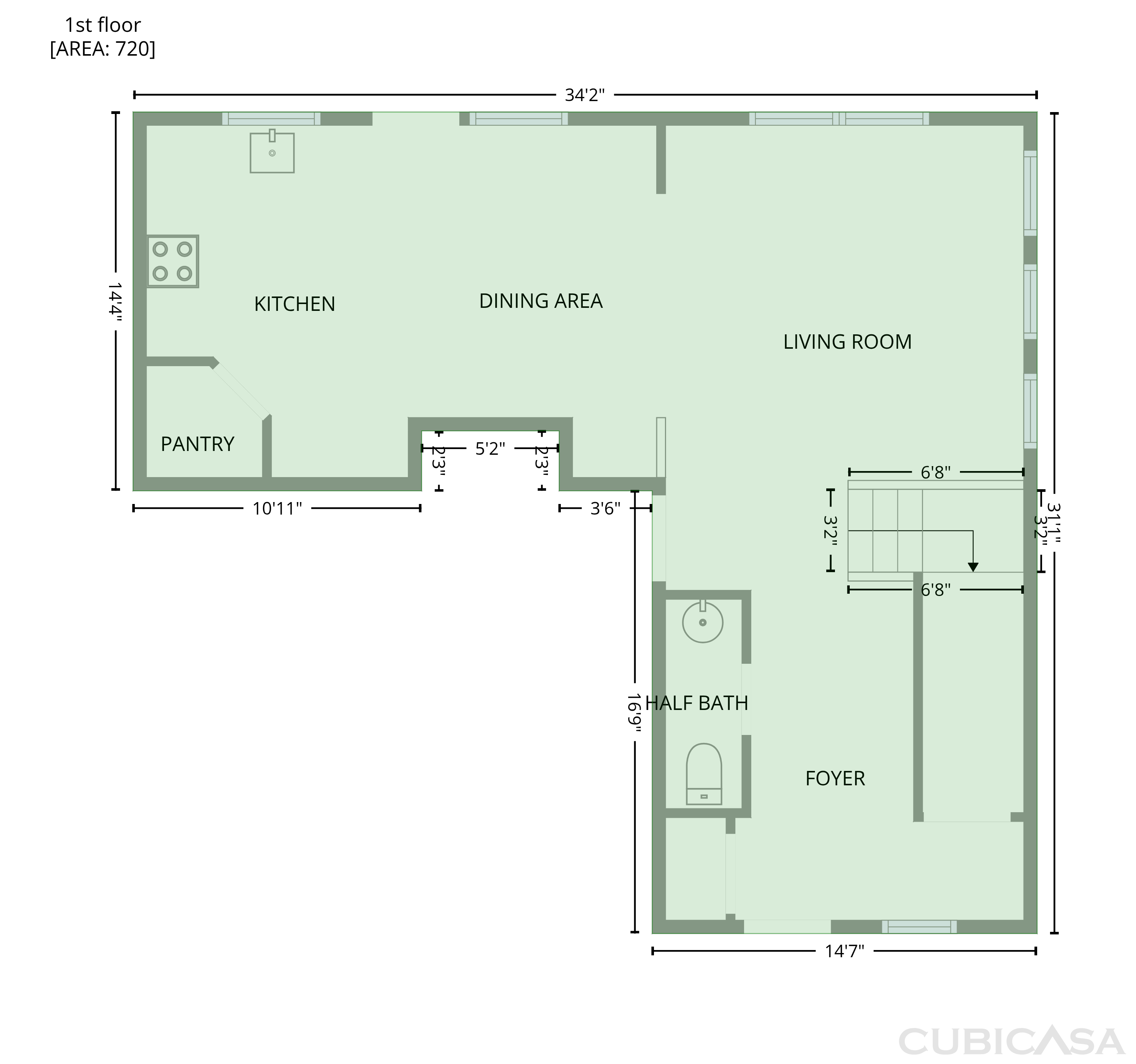 Main Floor of 100 Prescott Dr, Canton, GA