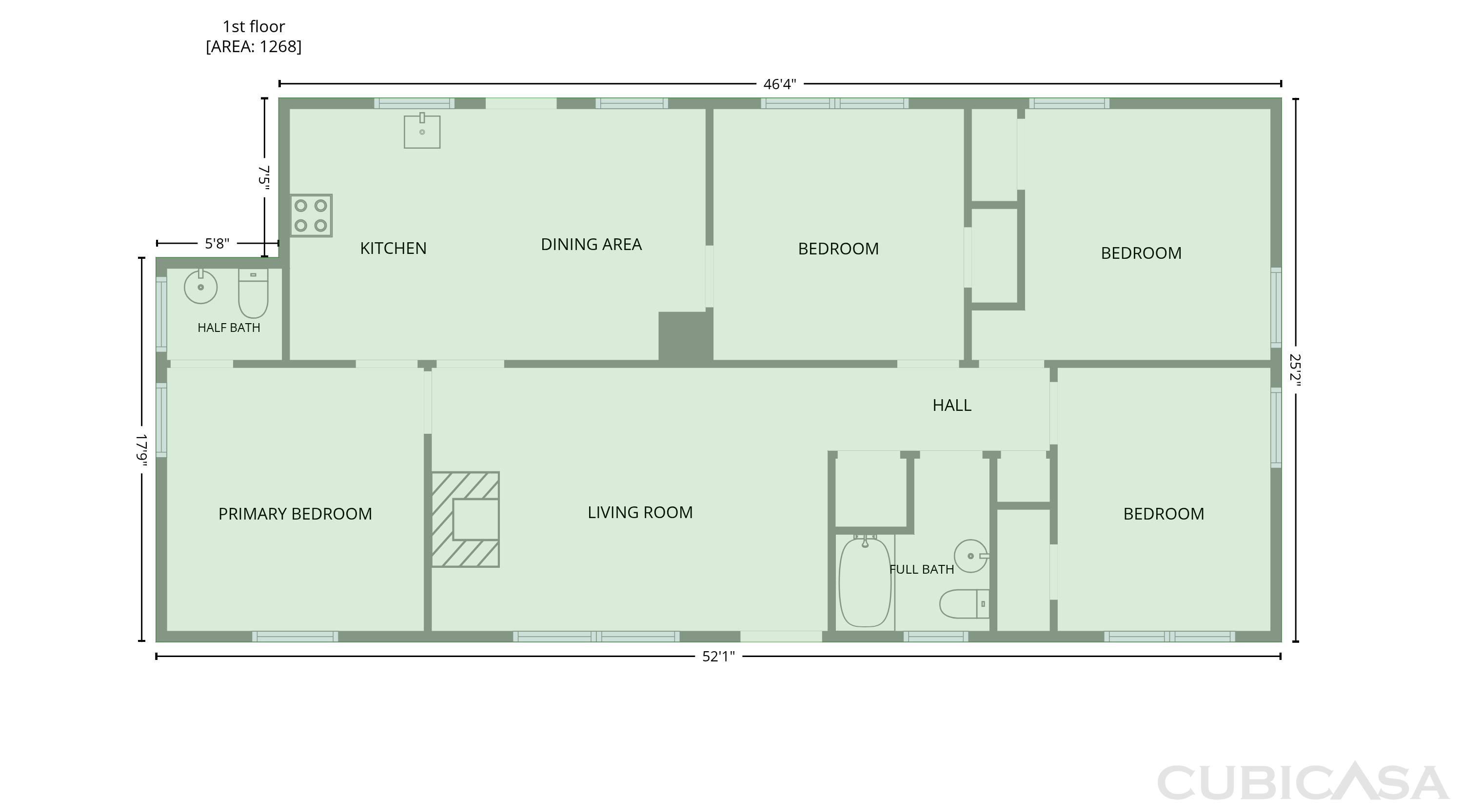 Main Floor of 3811 Woodside Rd, Garner, NC