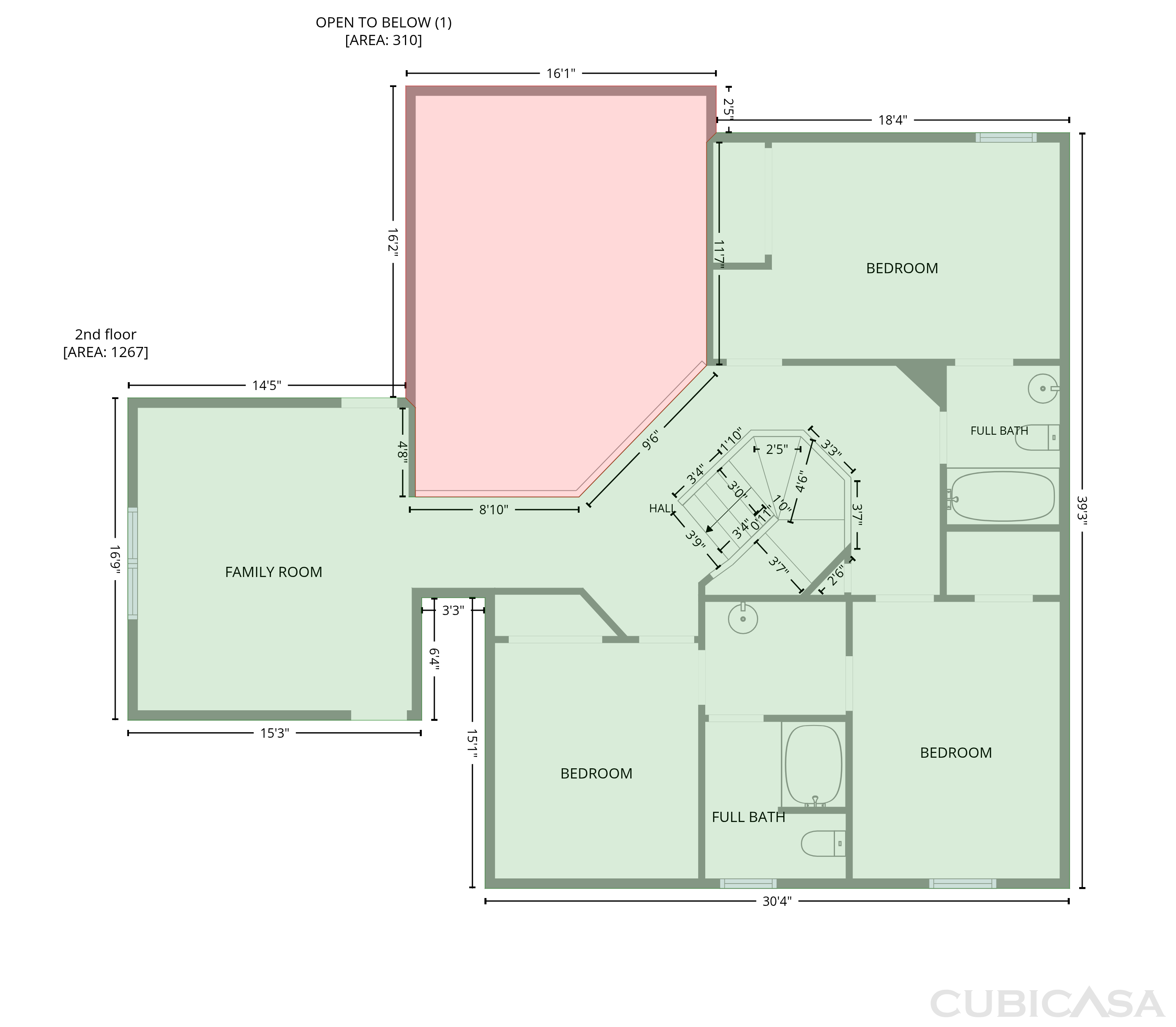 Second Floor of 6302 Cabin Branch Dr, Durham, NC