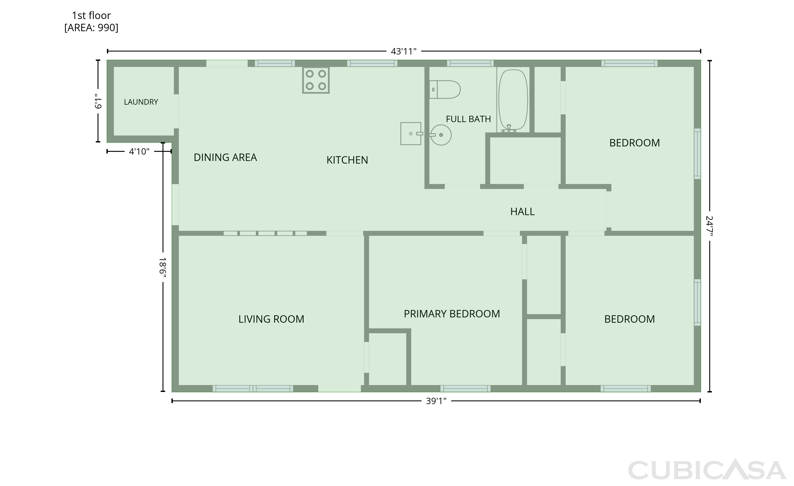 Main Floor of 6220 Paylor St, Mebane, NC