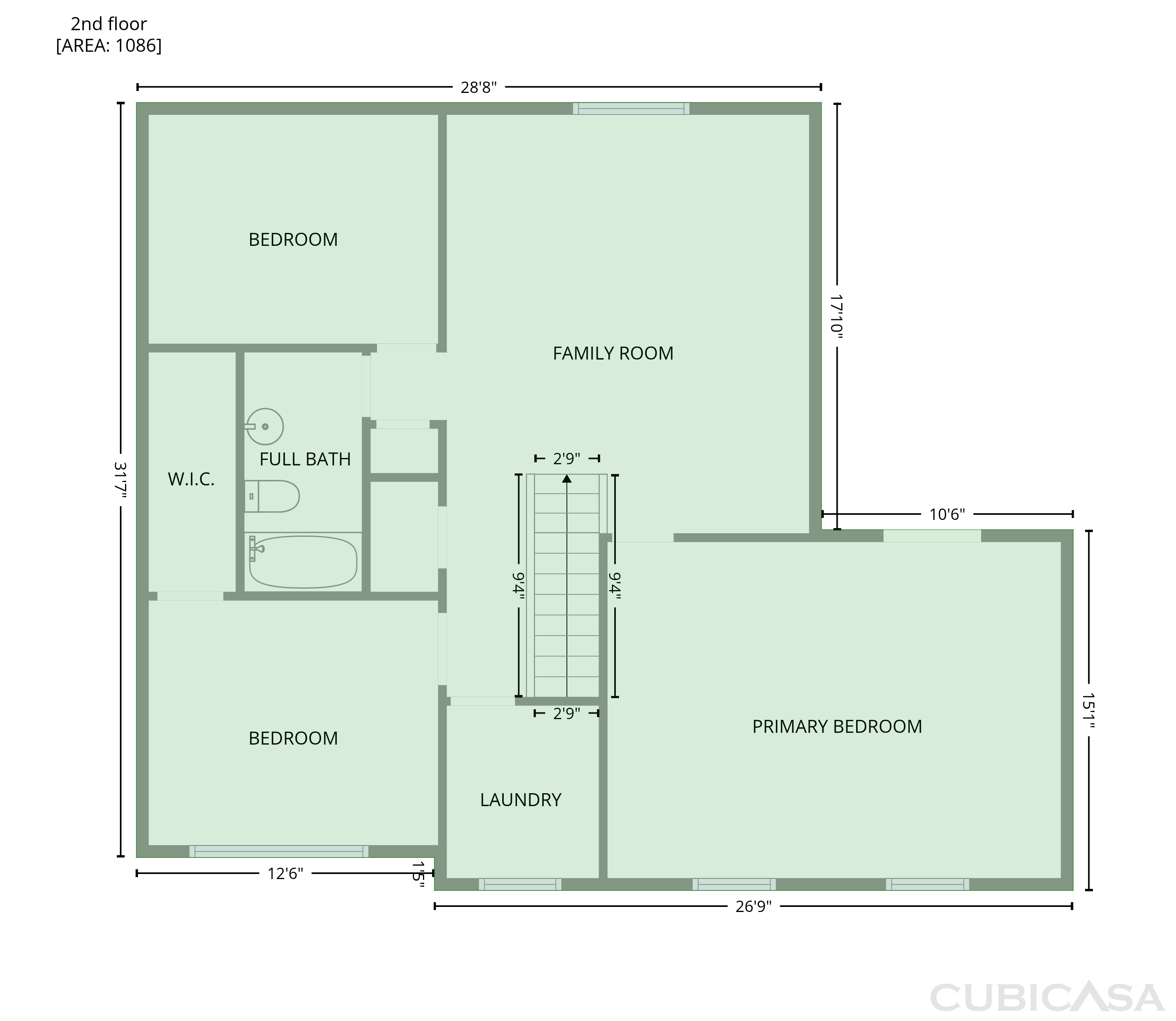 Second Floor of 1116 Arbor Greene Dr, Garner, NC