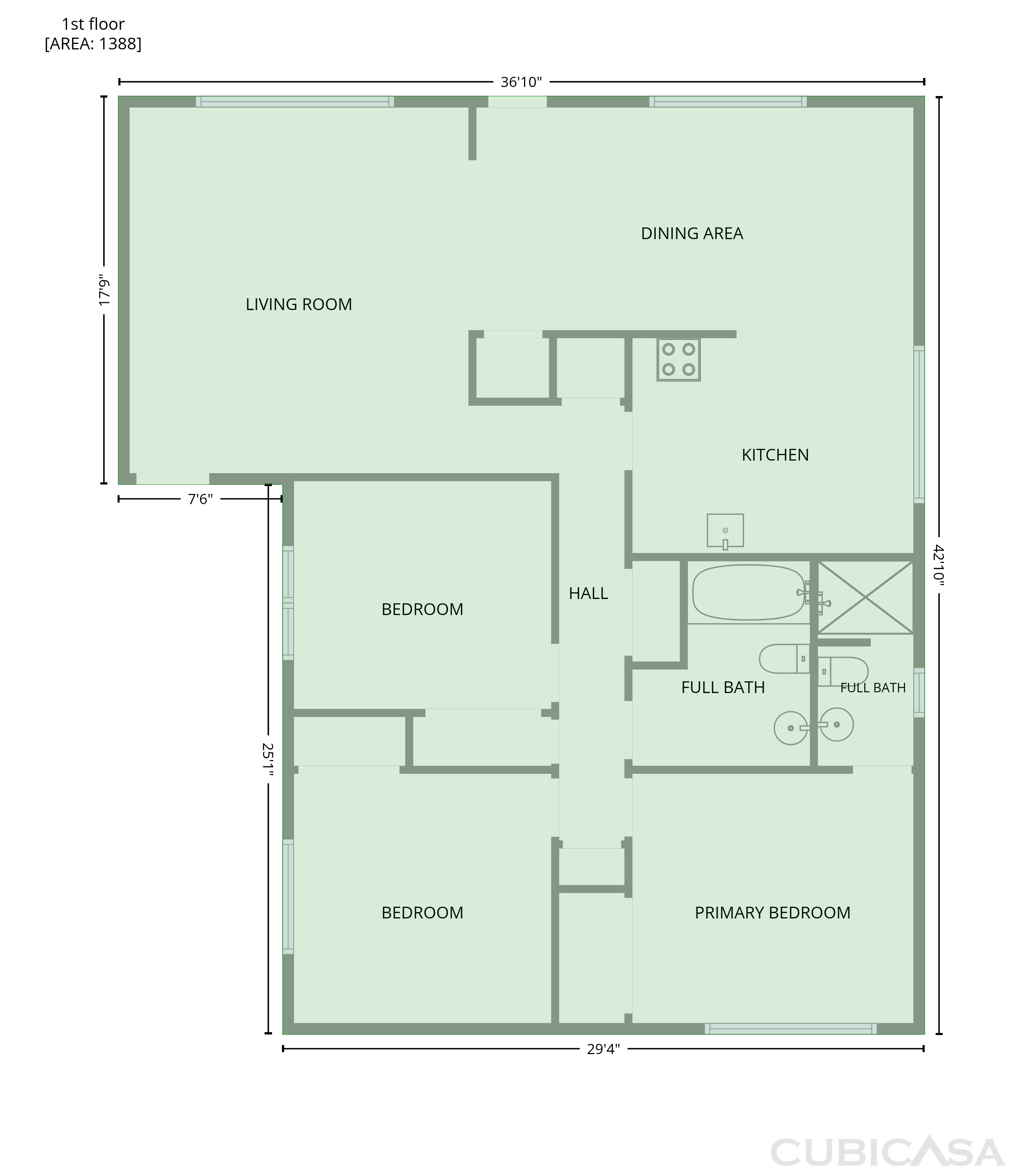 Main Floor of 3544 W Sierra Vista Dr, Phoenix, AZ