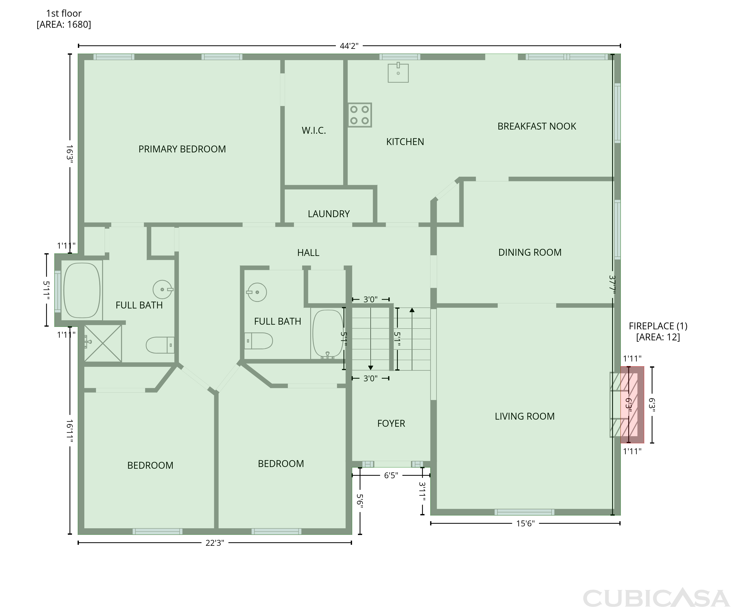 Second Floor of 1390 Chapel Hill Ln SW, Marietta, GA