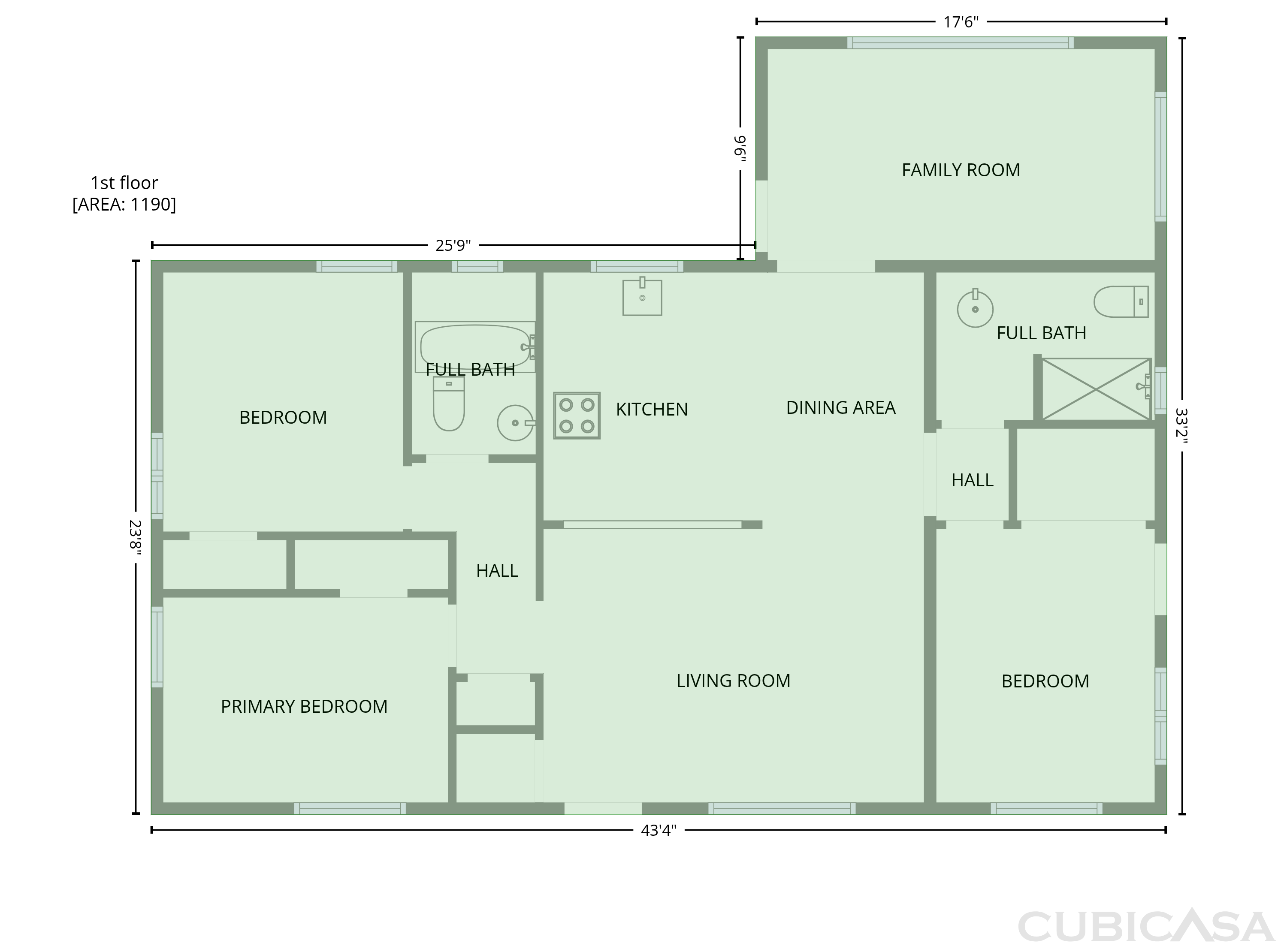 Main Floor of 2732 E 21st St, Tucson, AZ