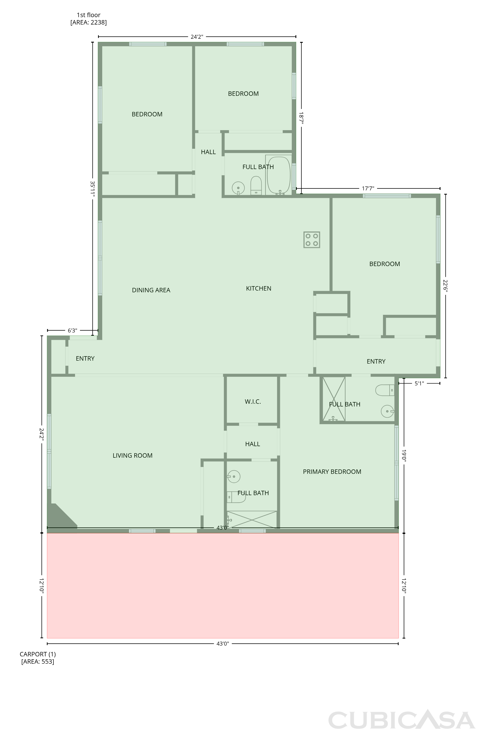 Main Floor of 2805 105th St E, Palmetto, FL
