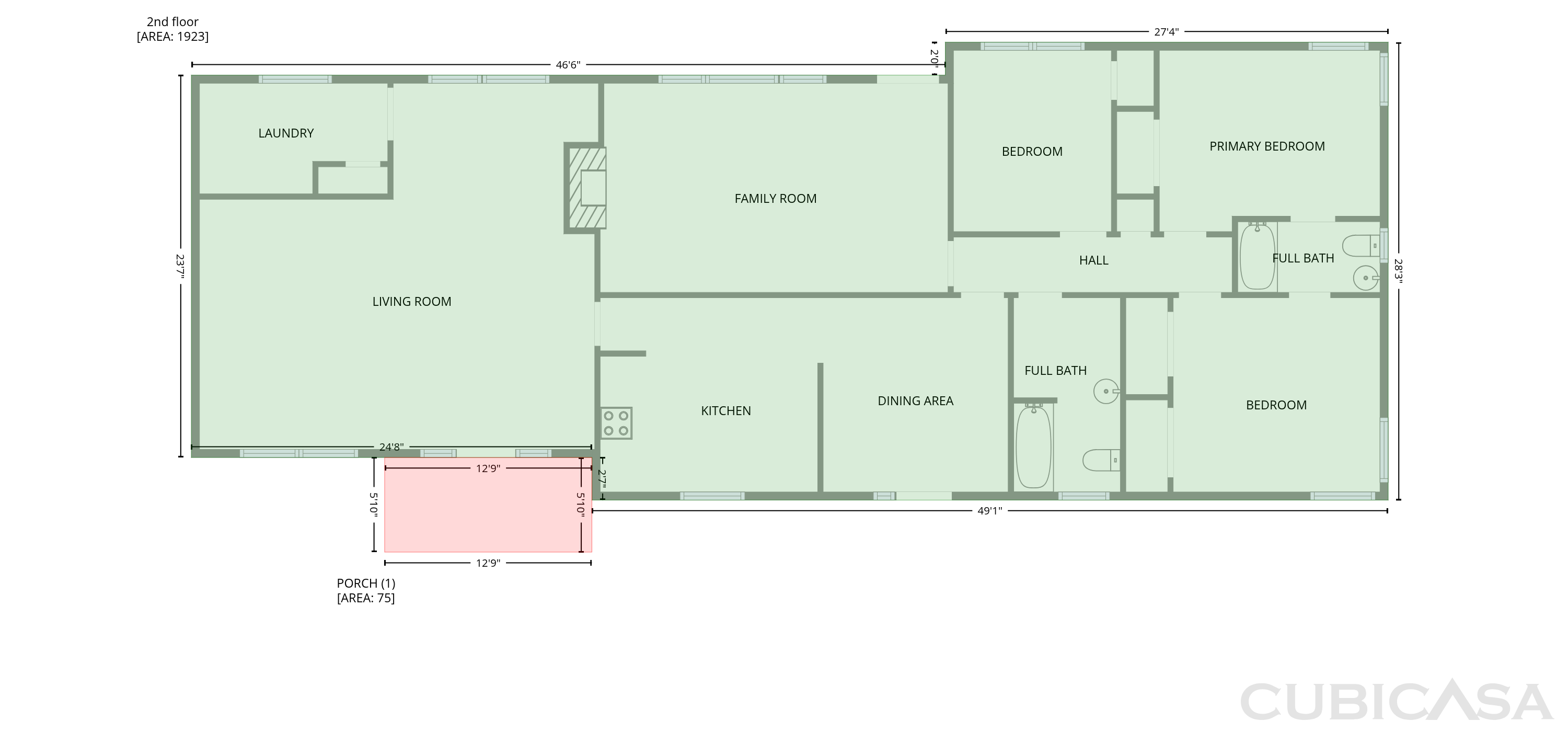Second Floor of 1911 Amberhill Ln, Charlotte, NC
